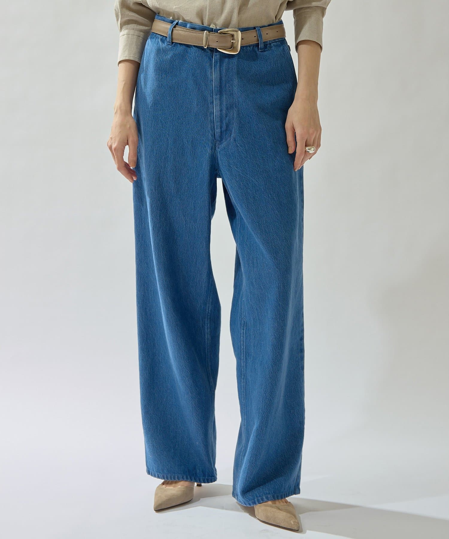 Whim Gazette(ウィム ガゼット) 【Drawing Numbers】リヨセルコットンワイドデニム