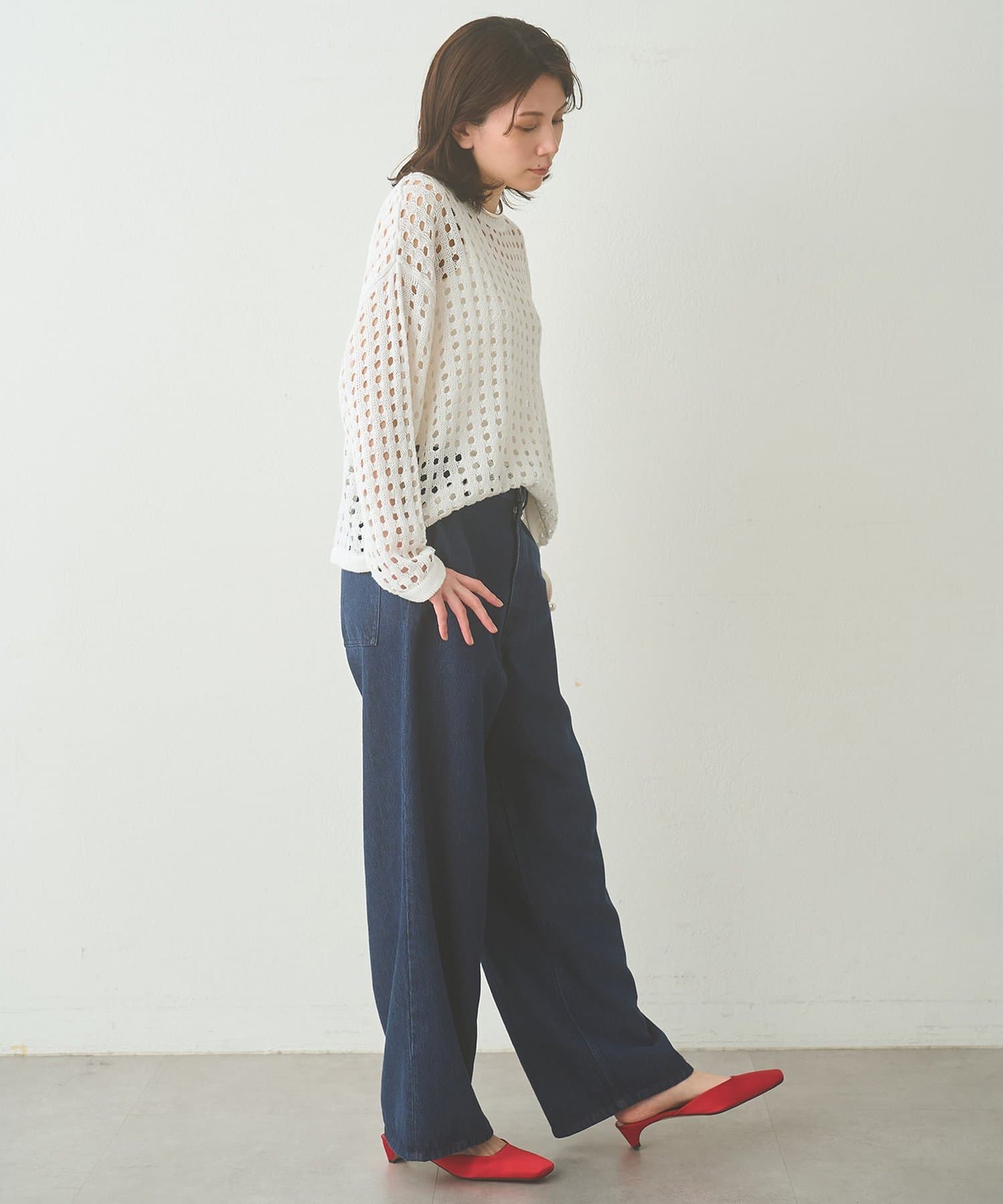 Whim Gazette(ウィム ガゼット) 【Drawing Numbers】リヨセルコットンワイドデニム