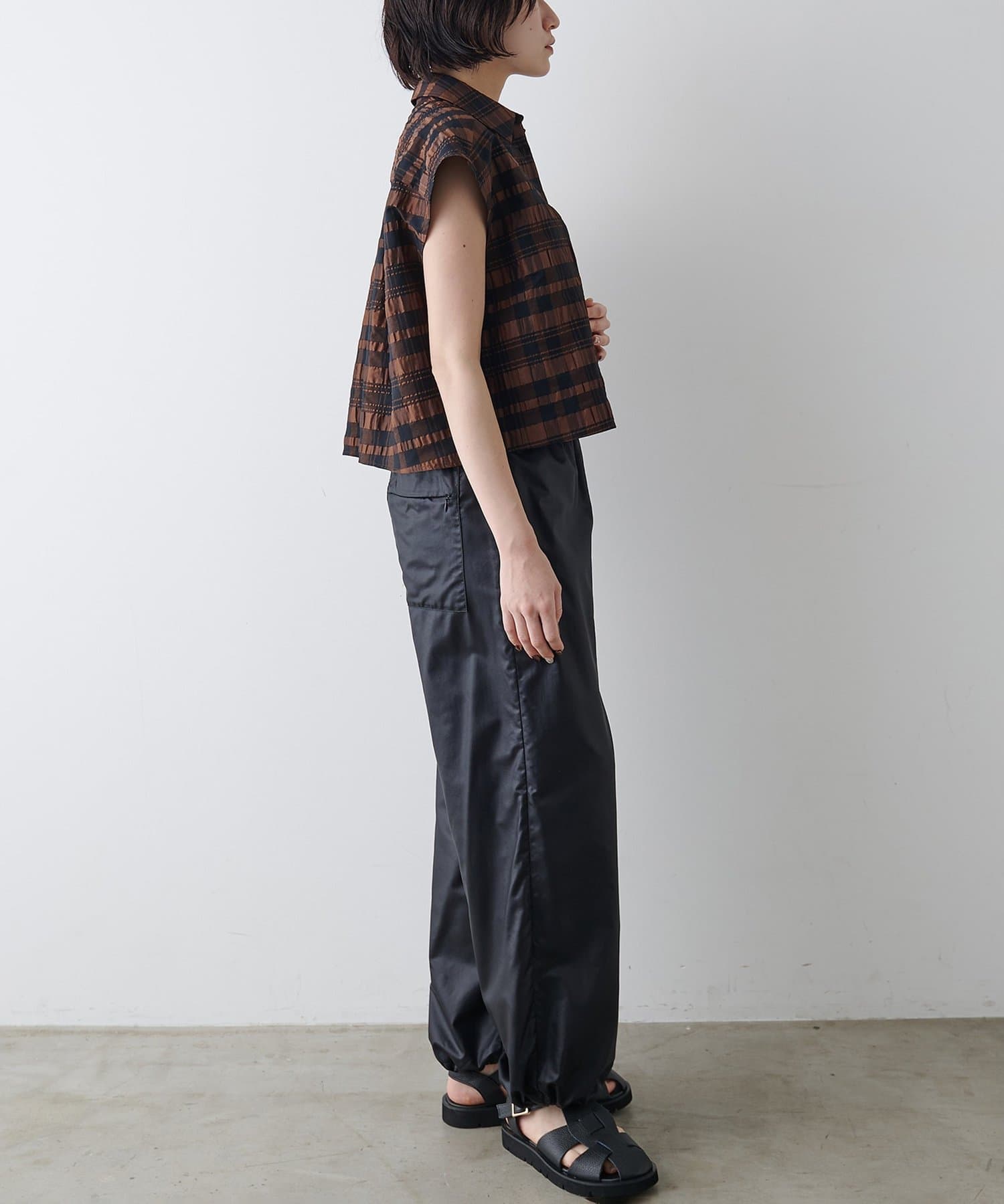 Whim Gazette(ウィム ガゼット) 【Drawing Numbers】チェックジャガードフレンチシャツ