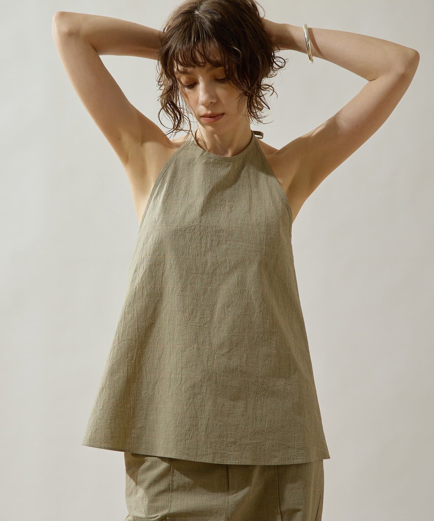 Whim Gazette(ウィム ガゼット) 【Drawing Numbers】オーガニックコットンホルターキャミソール