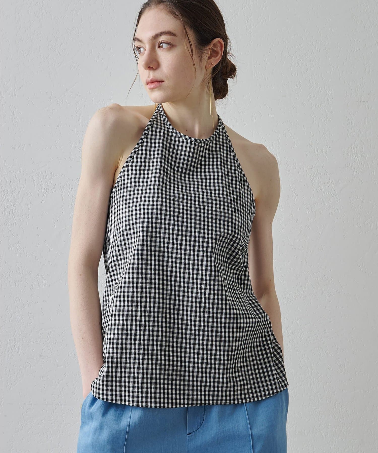 Whim Gazette(ウィム ガゼット) 【Drawing Numbers】オーガニックコットンホルターキャミソール