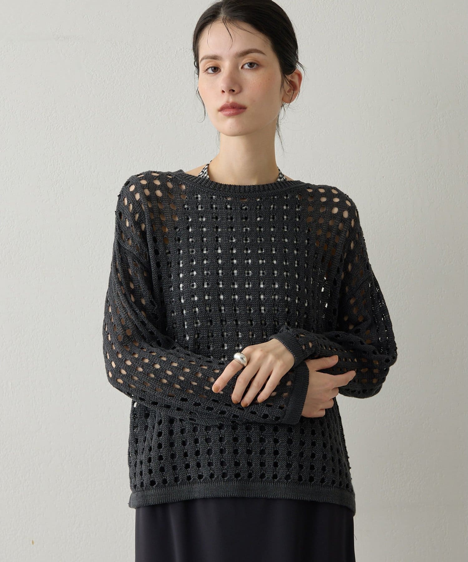 Whim Gazette(ウィム ガゼット) 【Drawing Numbers】アイレットニット