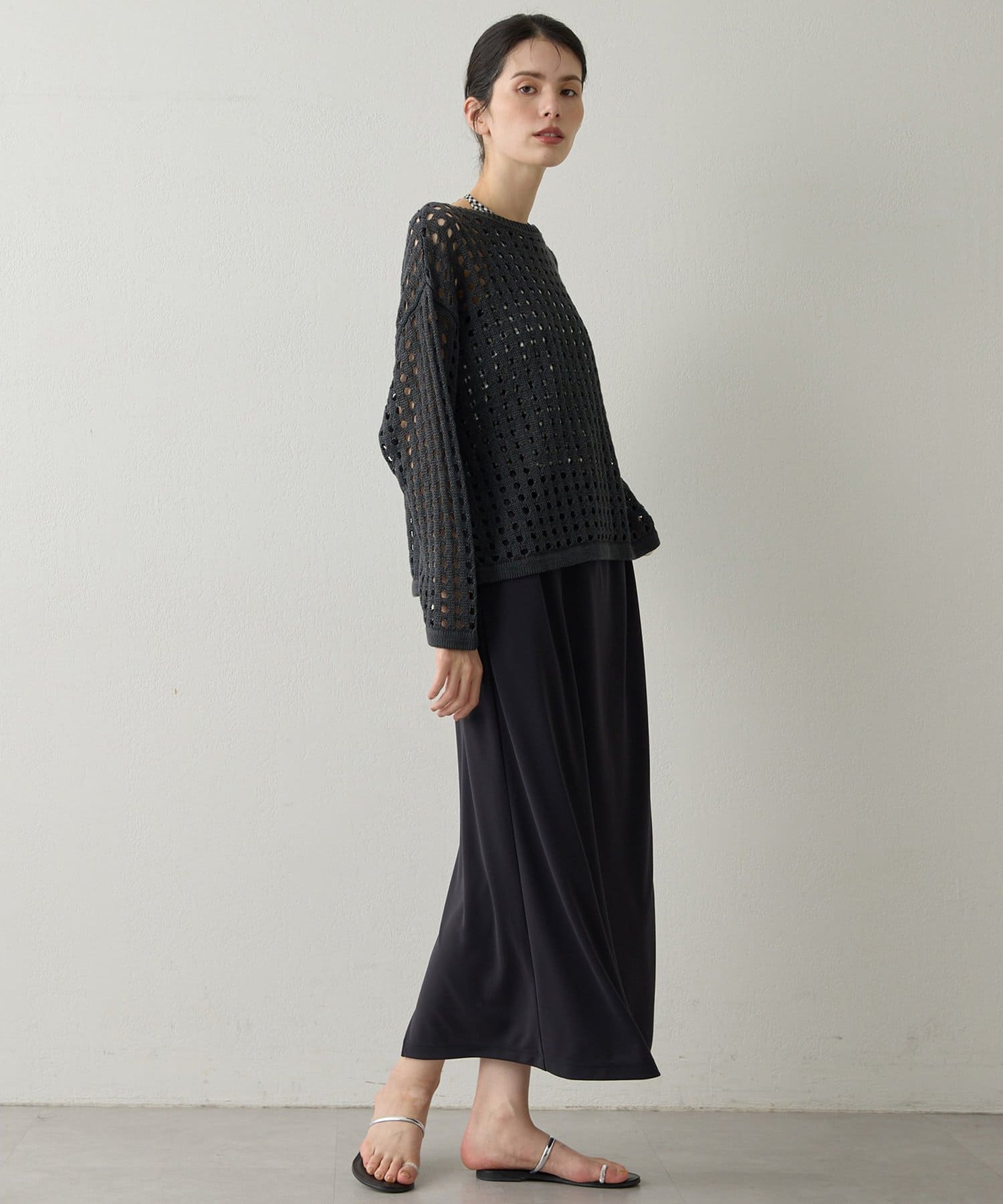 Whim Gazette(ウィム ガゼット) 【Drawing Numbers】アイレットニット