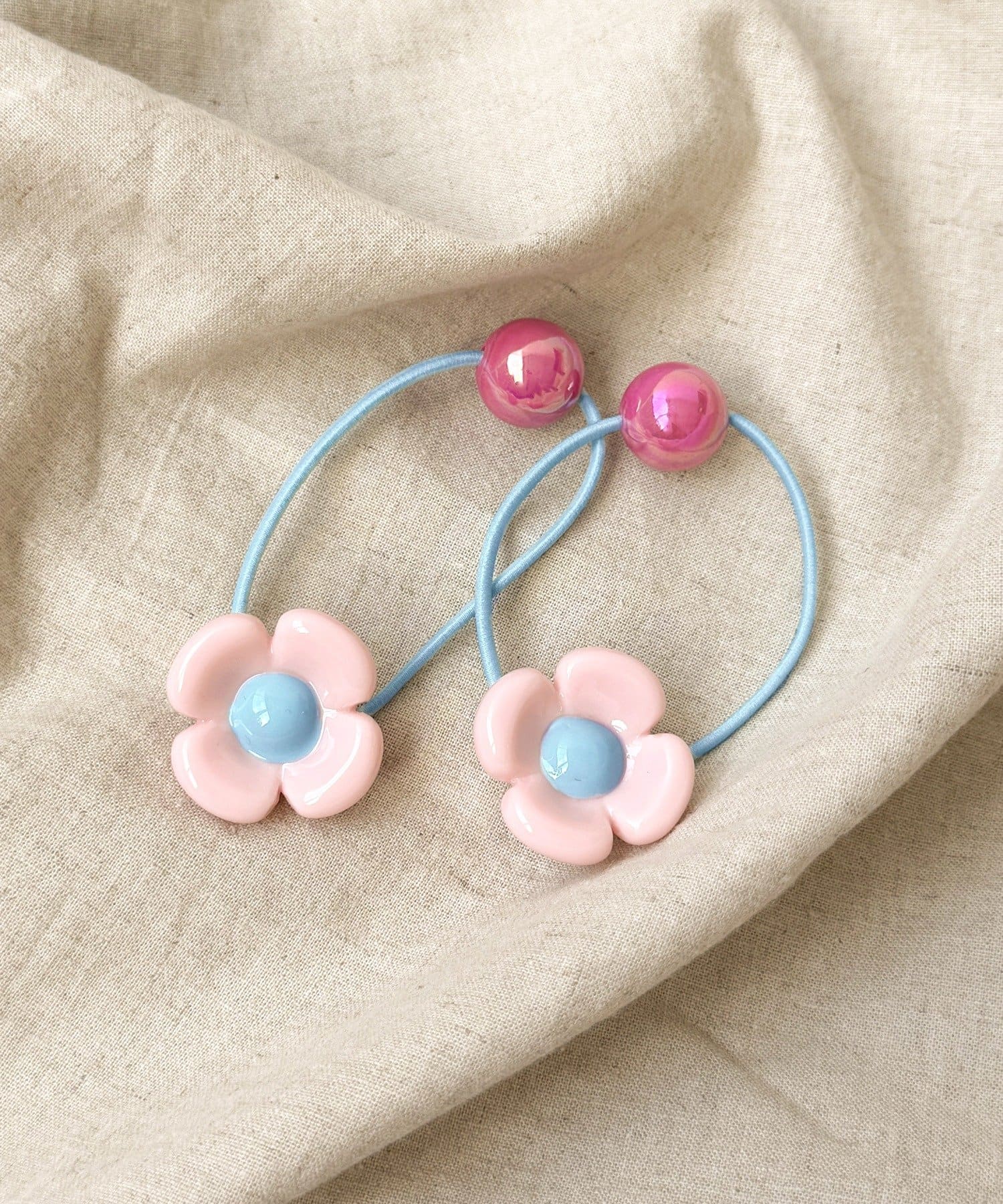 3COINS(スリーコインズ) フラワーポニー2個セット／KIDS