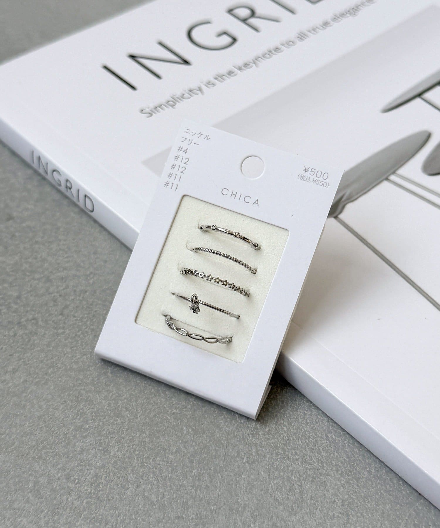 3COINS(スリーコインズ) リングスター5個セット