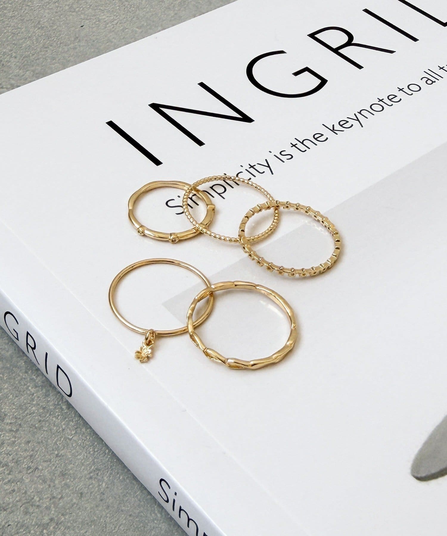 3COINS(スリーコインズ) リングスター5個セット