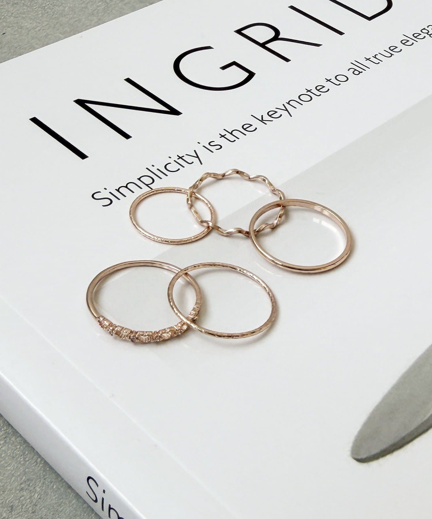 3COINS(スリーコインズ) リングハート5個セット