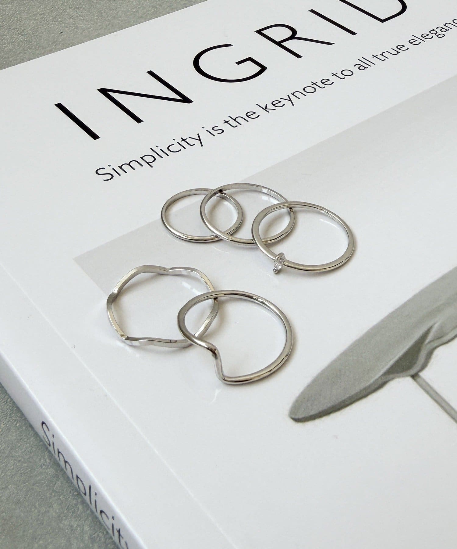 3COINS(スリーコインズ) リングニュアンス5個セット