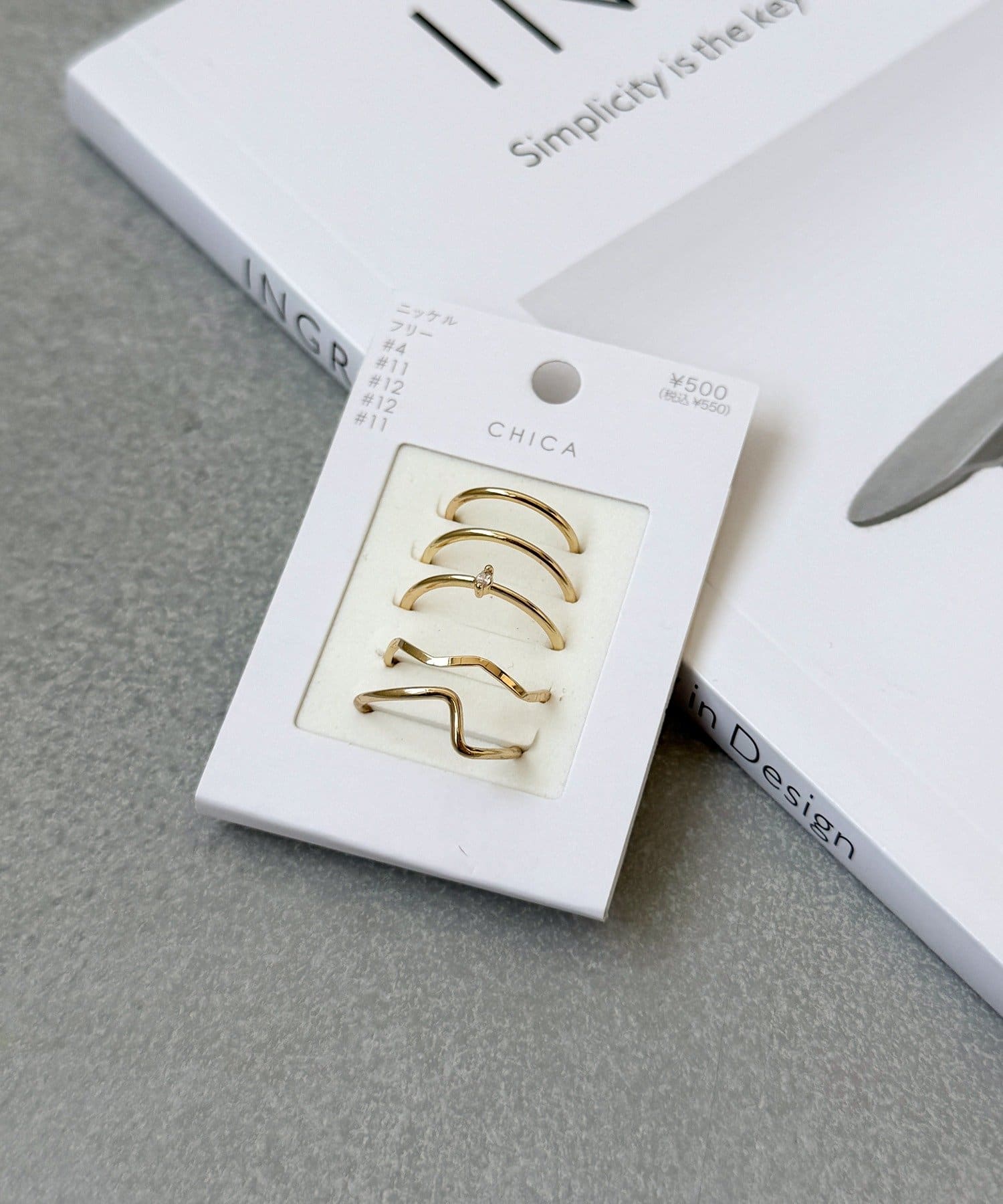 3COINS(スリーコインズ) リングニュアンス5個セット