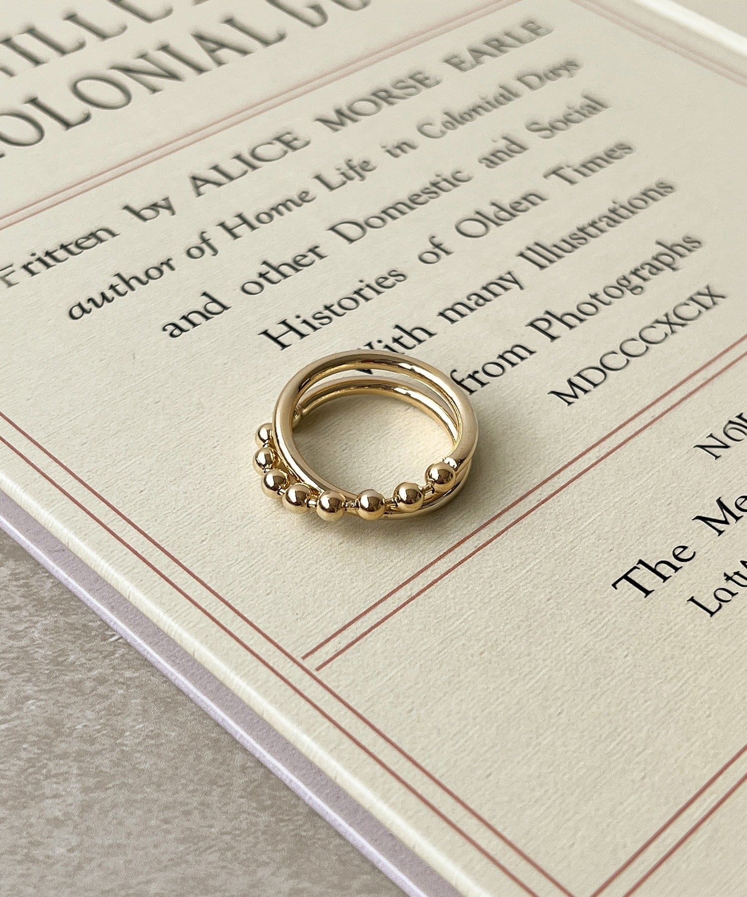 3COINS(スリーコインズ) ボール付デザインリング