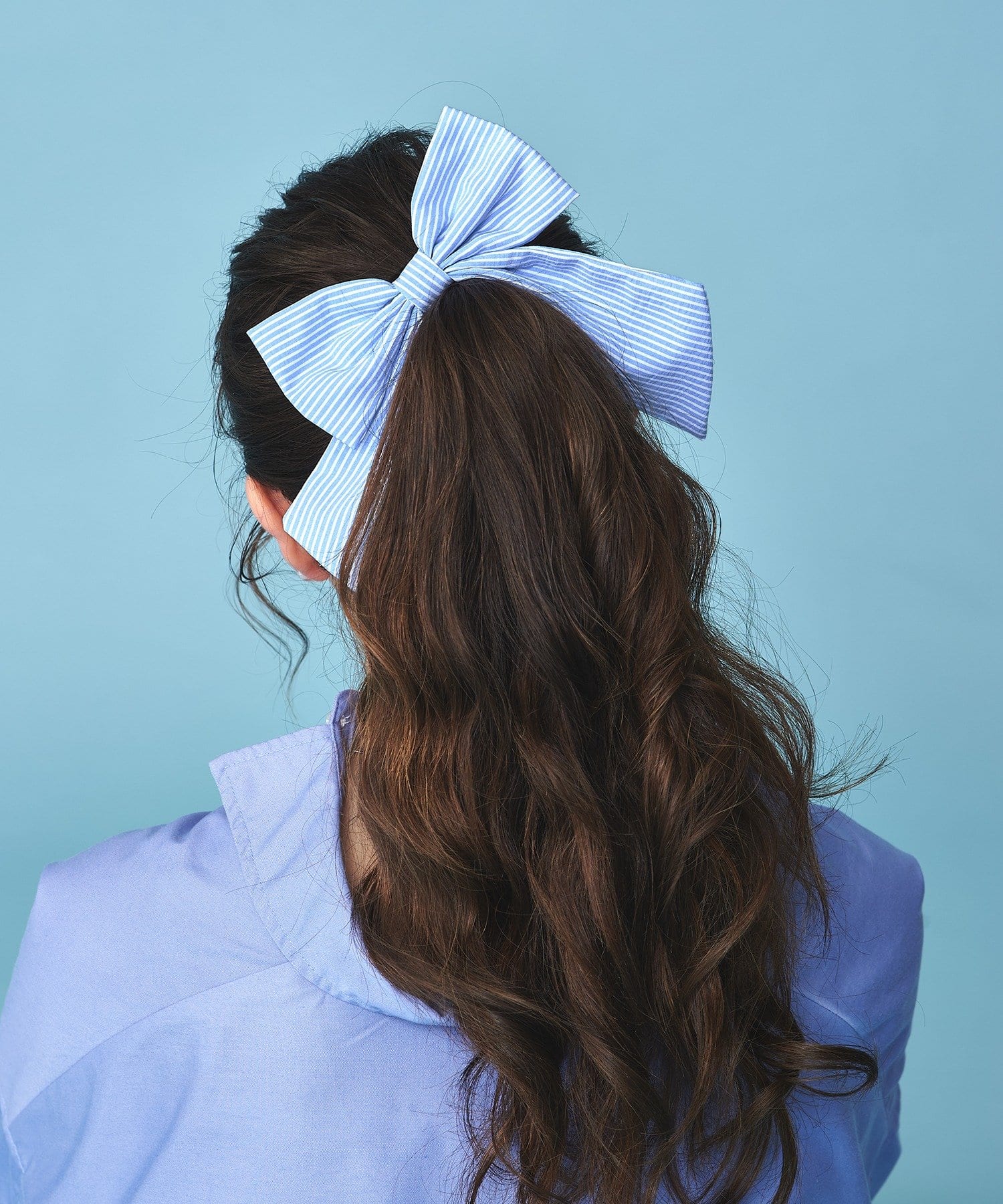 3COINS(スリーコインズ) ストライプリボンポニー