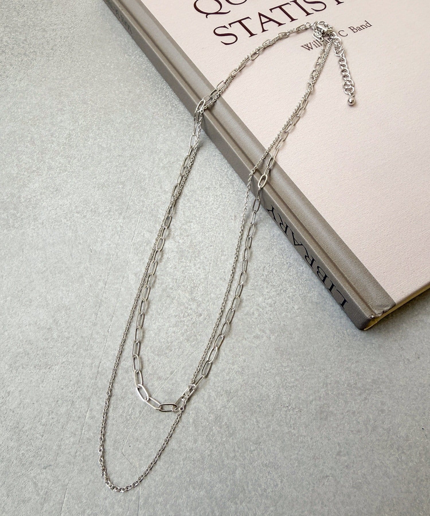 3COINS(スリーコインズ) ダブルチェーンショートネックレス