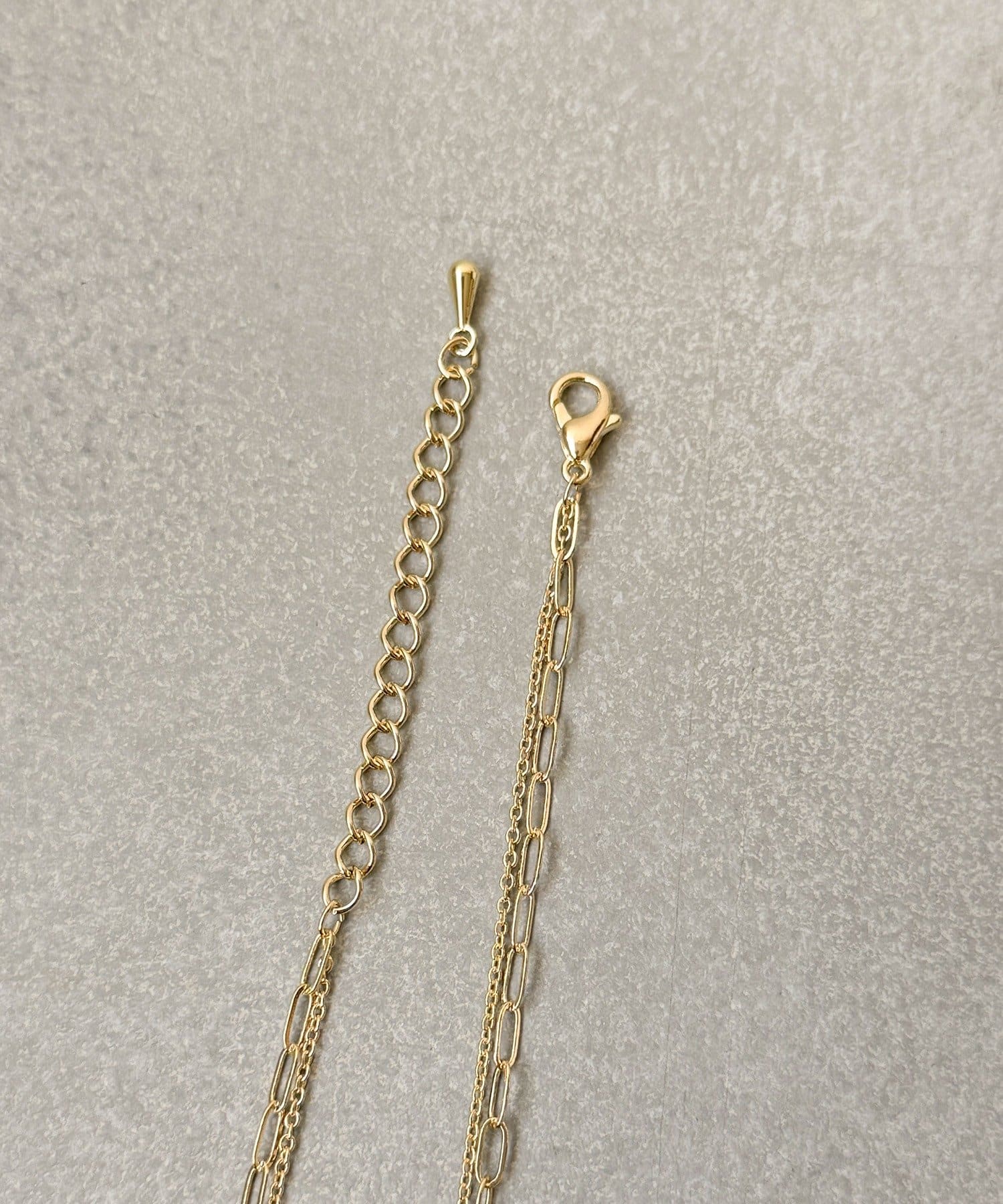 3COINS(スリーコインズ) ダブルチェーンショートネックレス