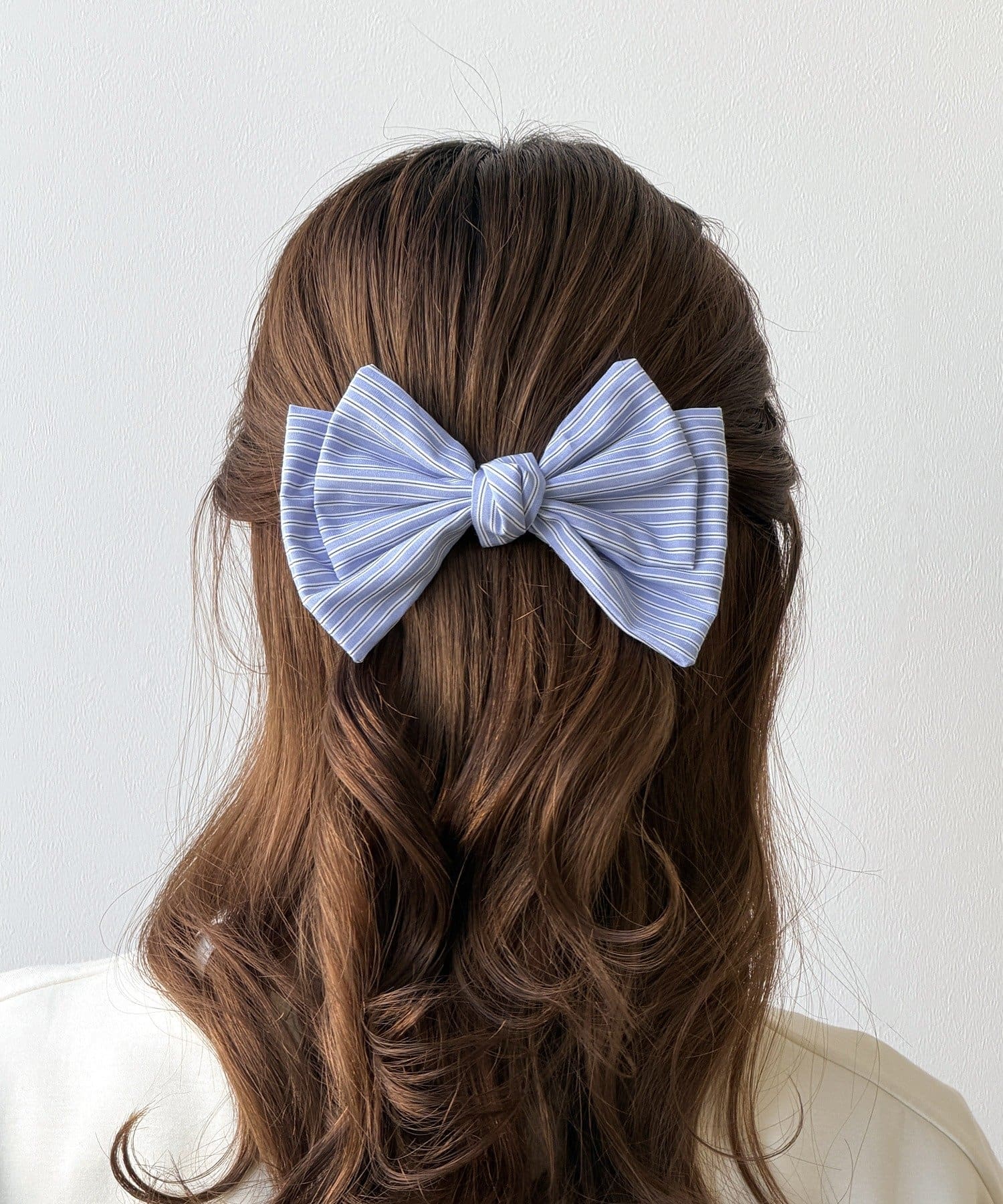 3COINS(スリーコインズ) ストライプリボンバレッタ