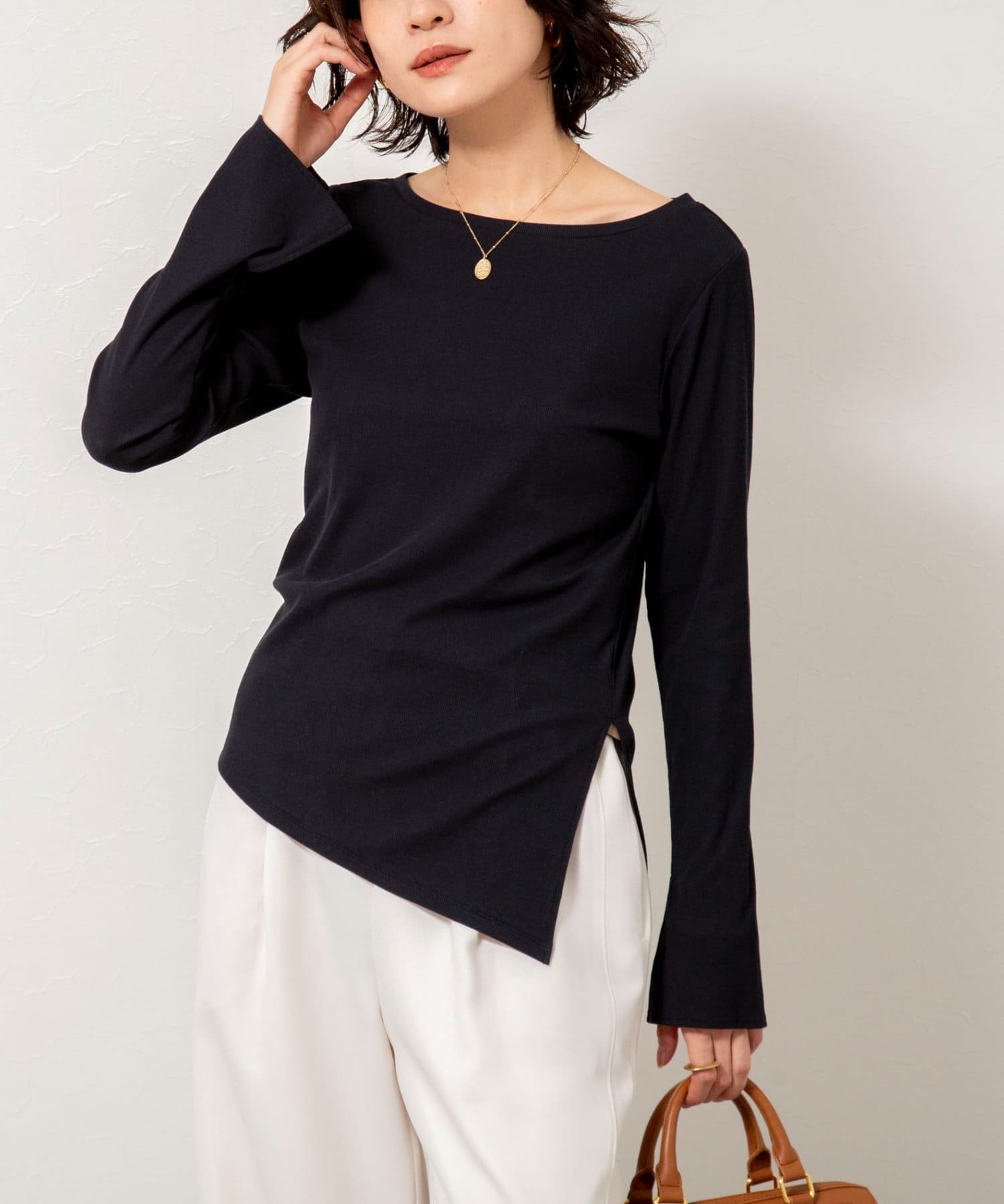 NOLLEY'S(ノーリーズ) ウォッシャブルベアテレコスリットロンＴ