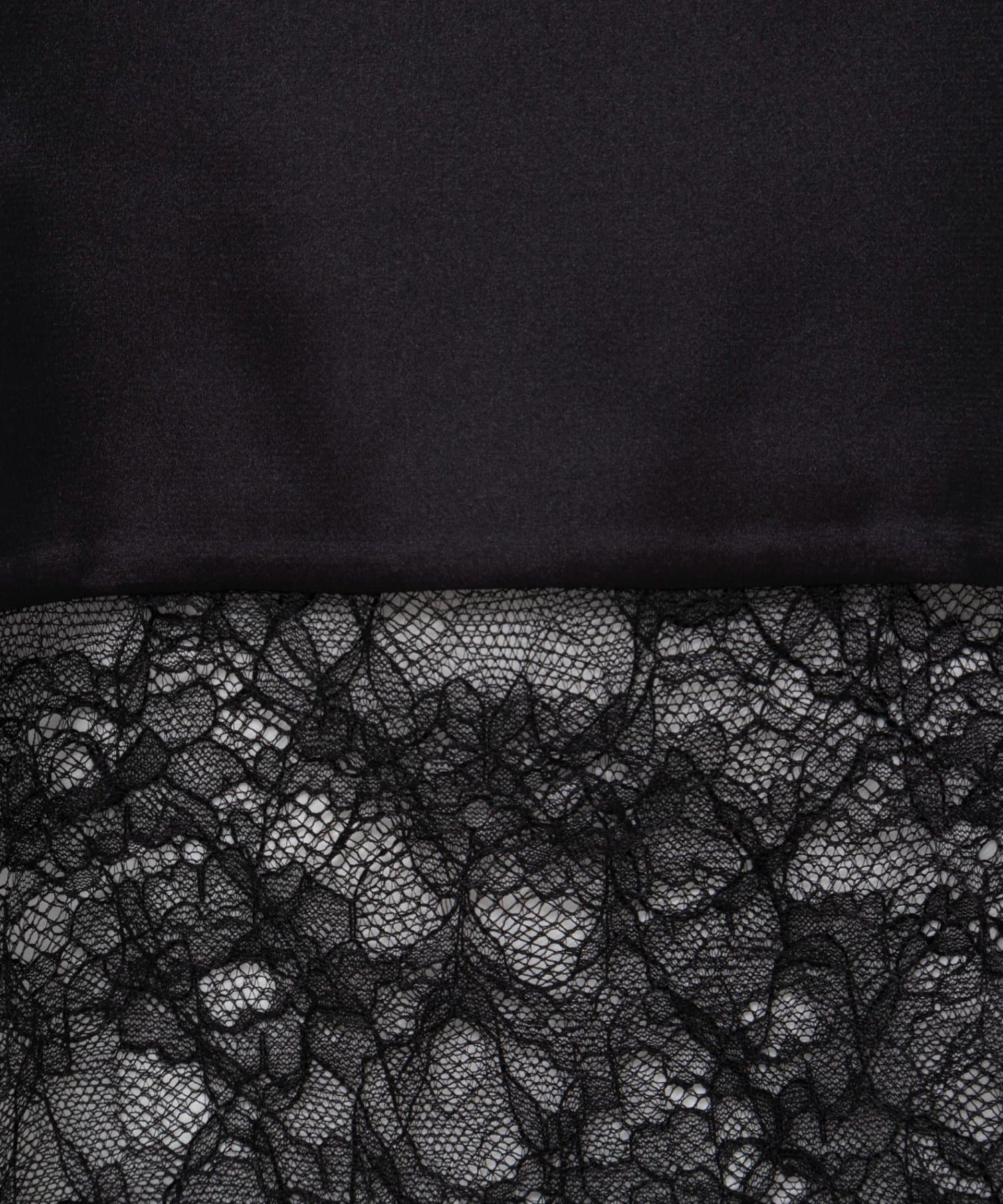 NOLLEY'S(ノーリーズ) ウォッシャブル裾レースオトナサテンＴシャツ