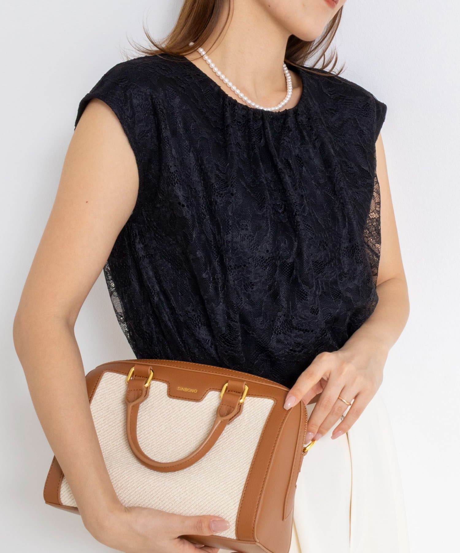 NOLLEY'S(ノーリーズ) ウォッシャブルレースレイヤードブラウス