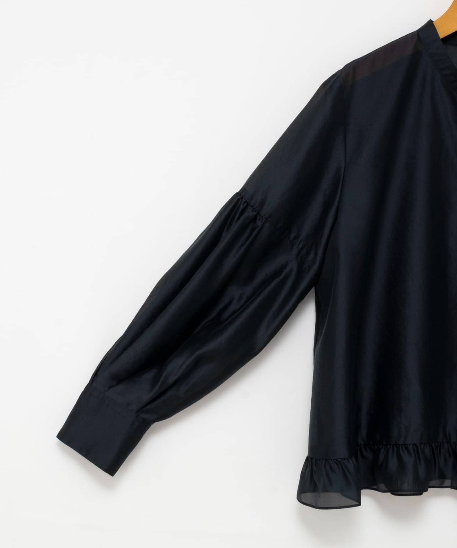 NOLLEY'S(ノーリーズ) ウォッシャブルシアー裾フリルブラウス