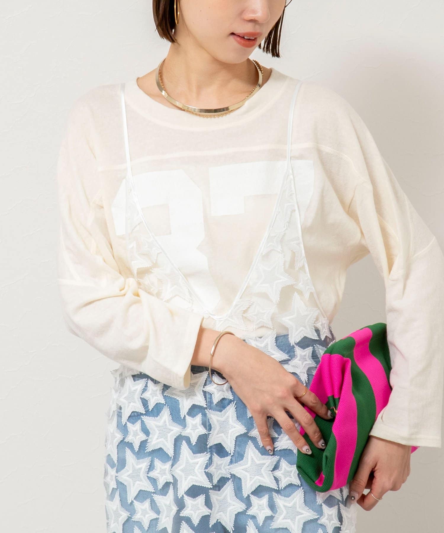 NOLLEY'S(ノーリーズ) ウォッシャブル2WAYアメフトライクロンT