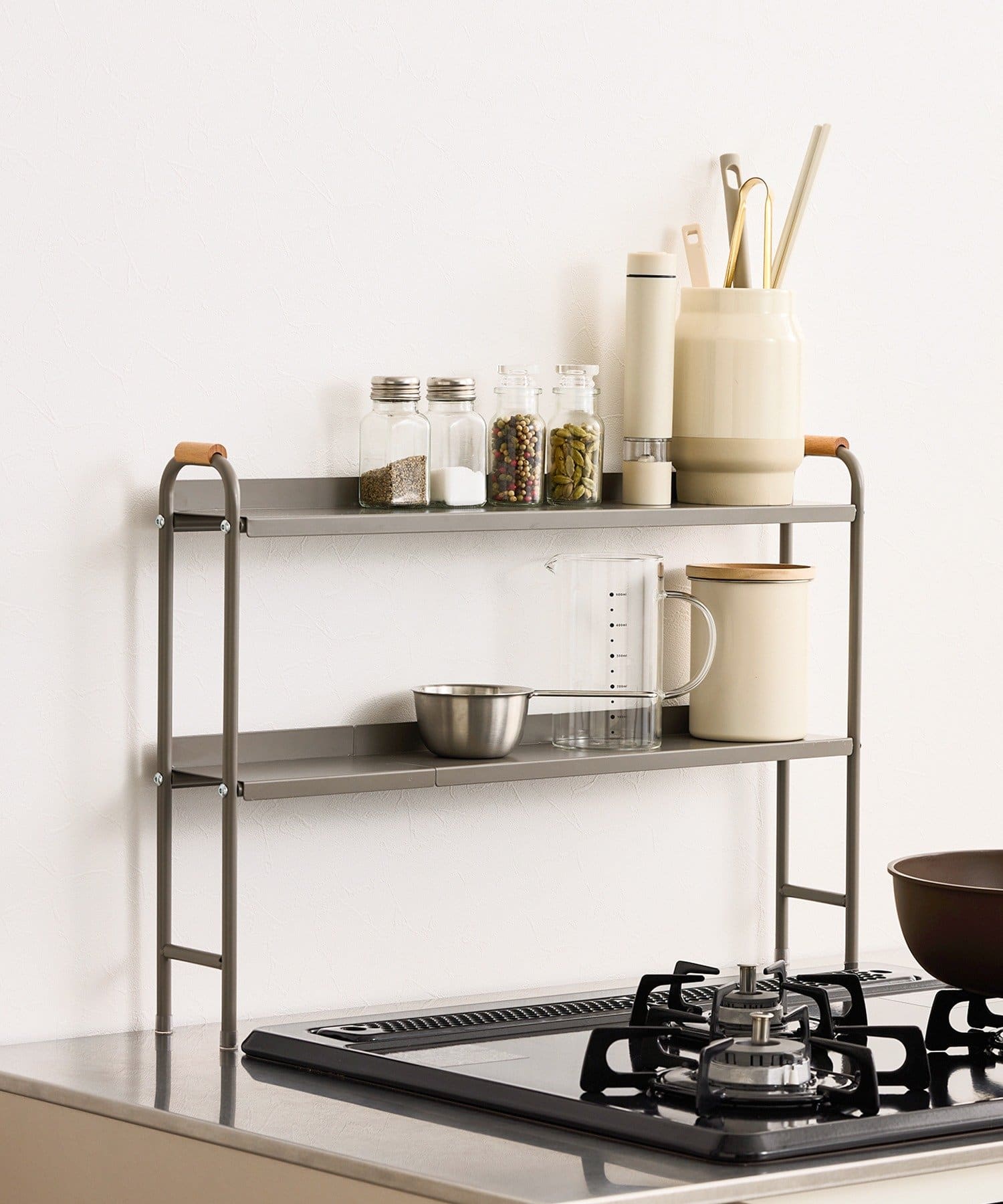 3COINS(スリーコインズ) コンロ奥シェルフ／KITINTO