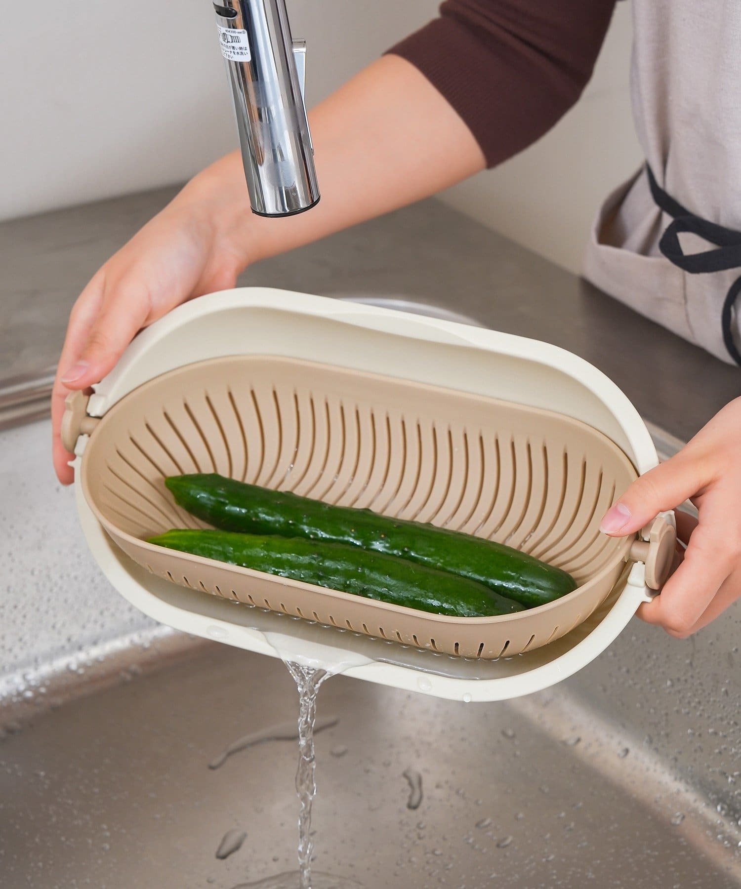 3COINS(スリーコインズ) ザル＆ボウルセットロング／KITINTO