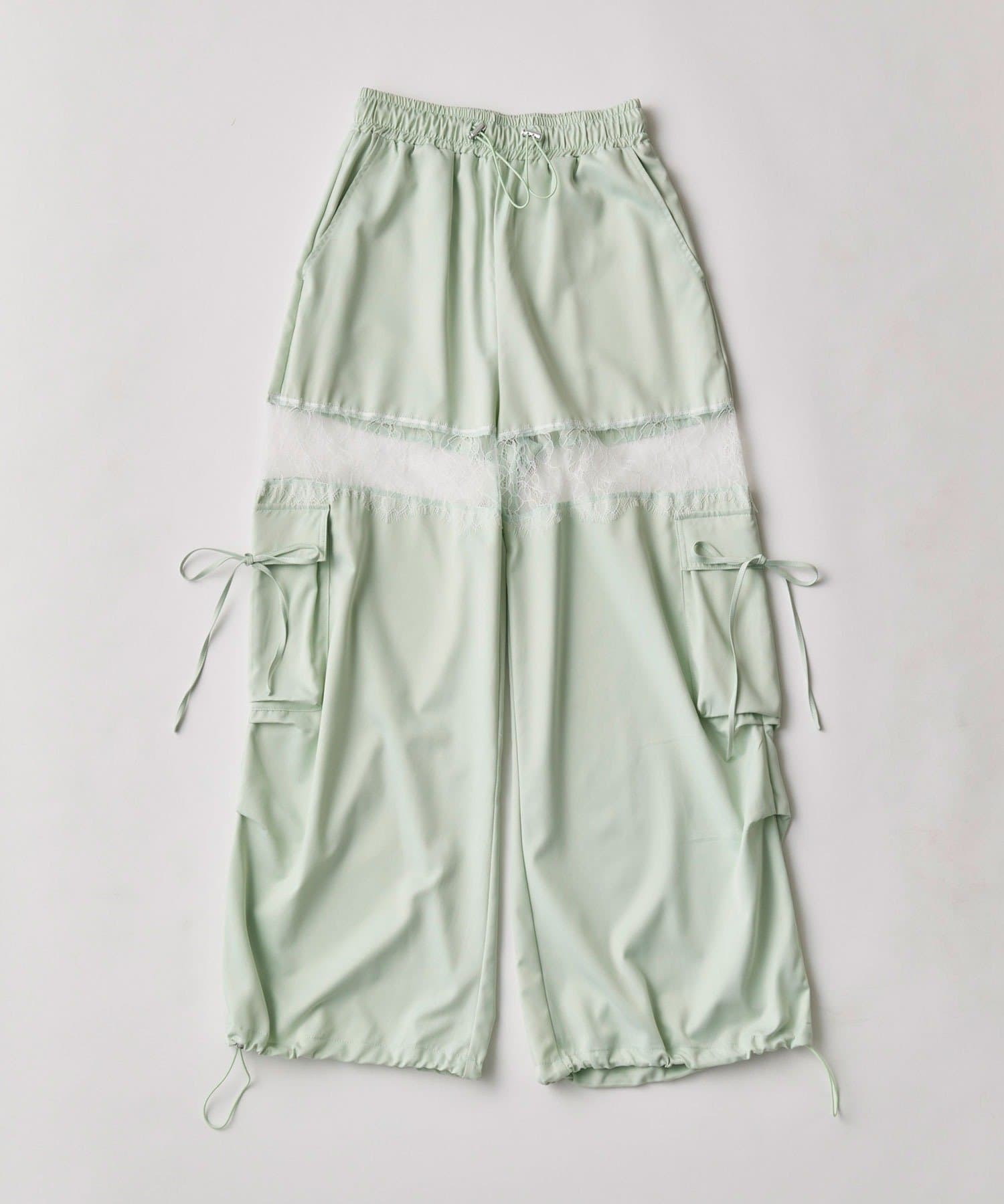 OLIVE des OLIVE(オリーブ デ オリーブ) レース切替カーゴパンツ