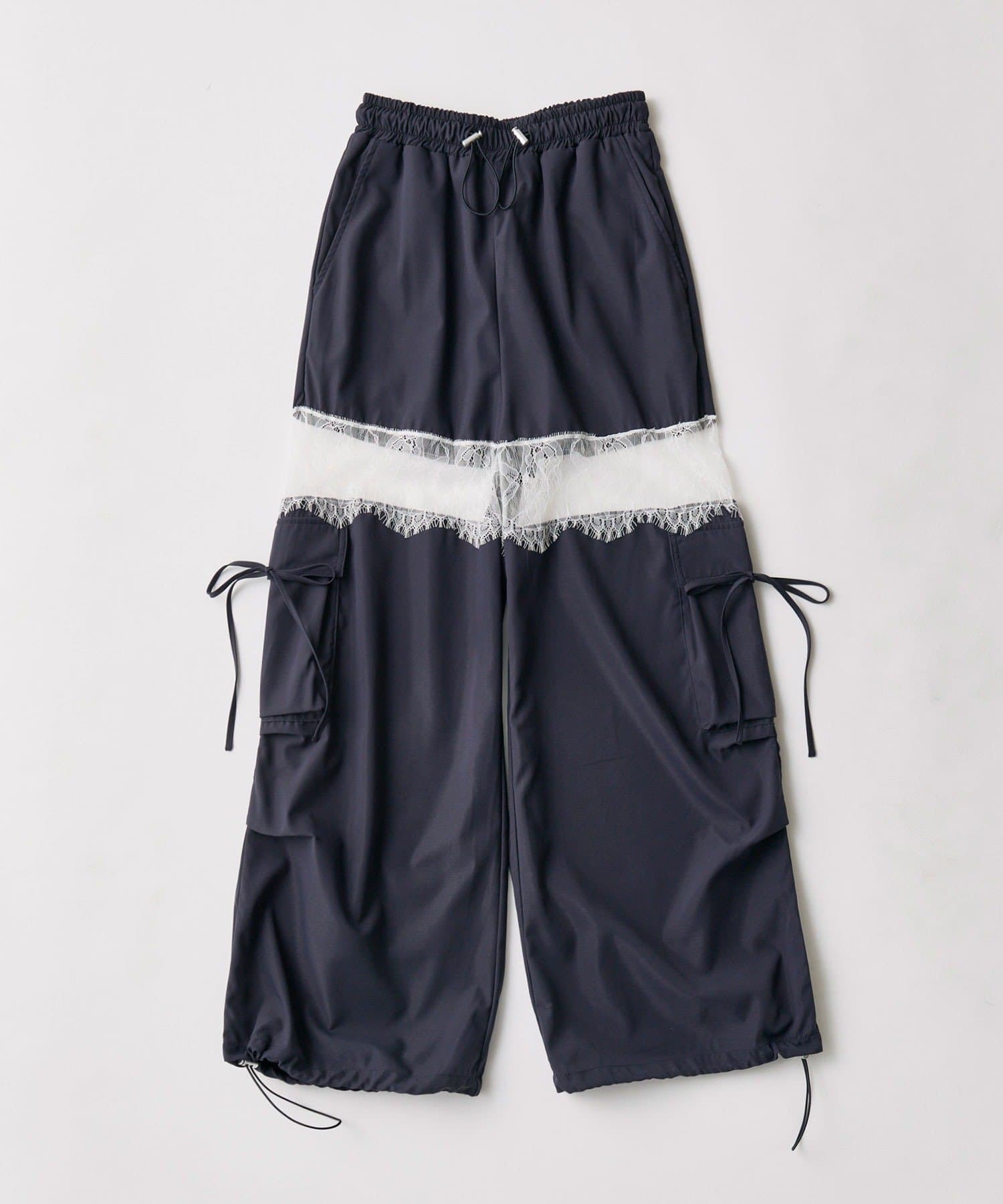 OLIVE des OLIVE(オリーブ デ オリーブ) レース切替カーゴパンツ