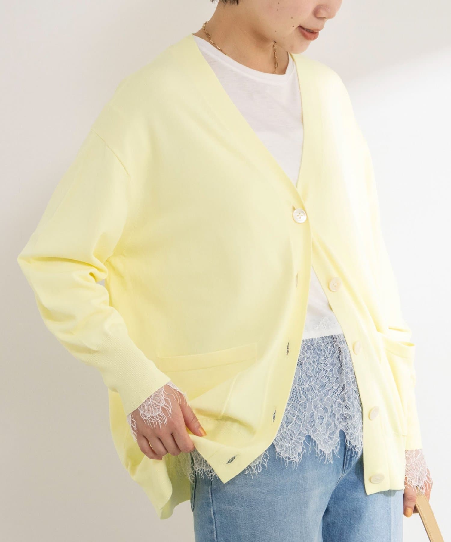 NOLLEY'S(ノーリーズ) 【新色追加】《手洗い可能》マルチファンクションVネックカーディガン