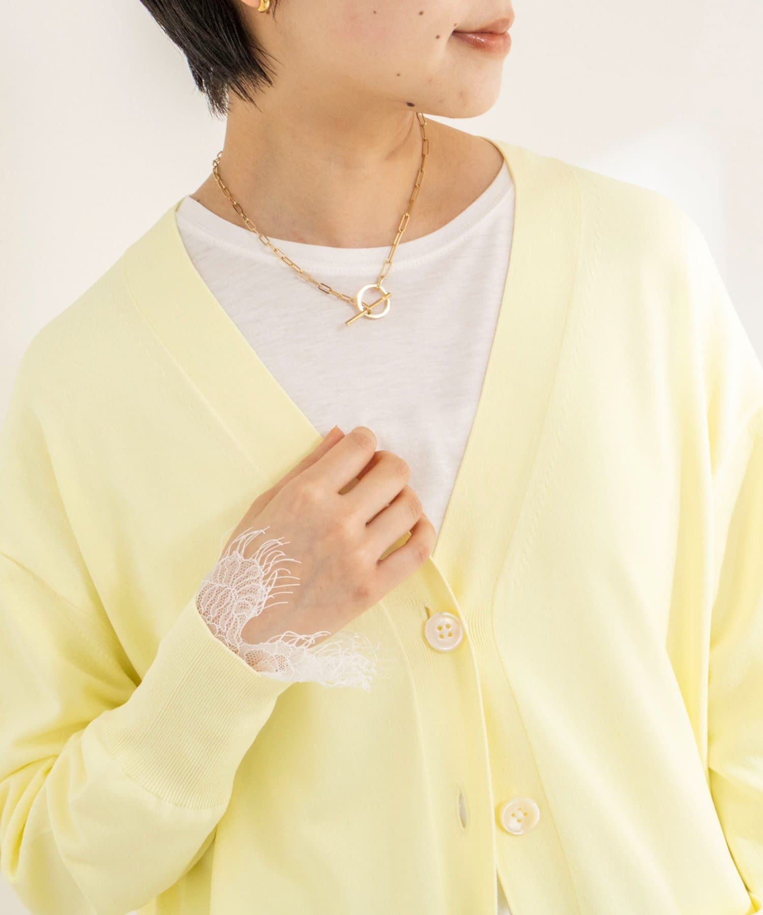 NOLLEY'S(ノーリーズ) 【新色追加】《手洗い可能》マルチファンクションVネックカーディガン