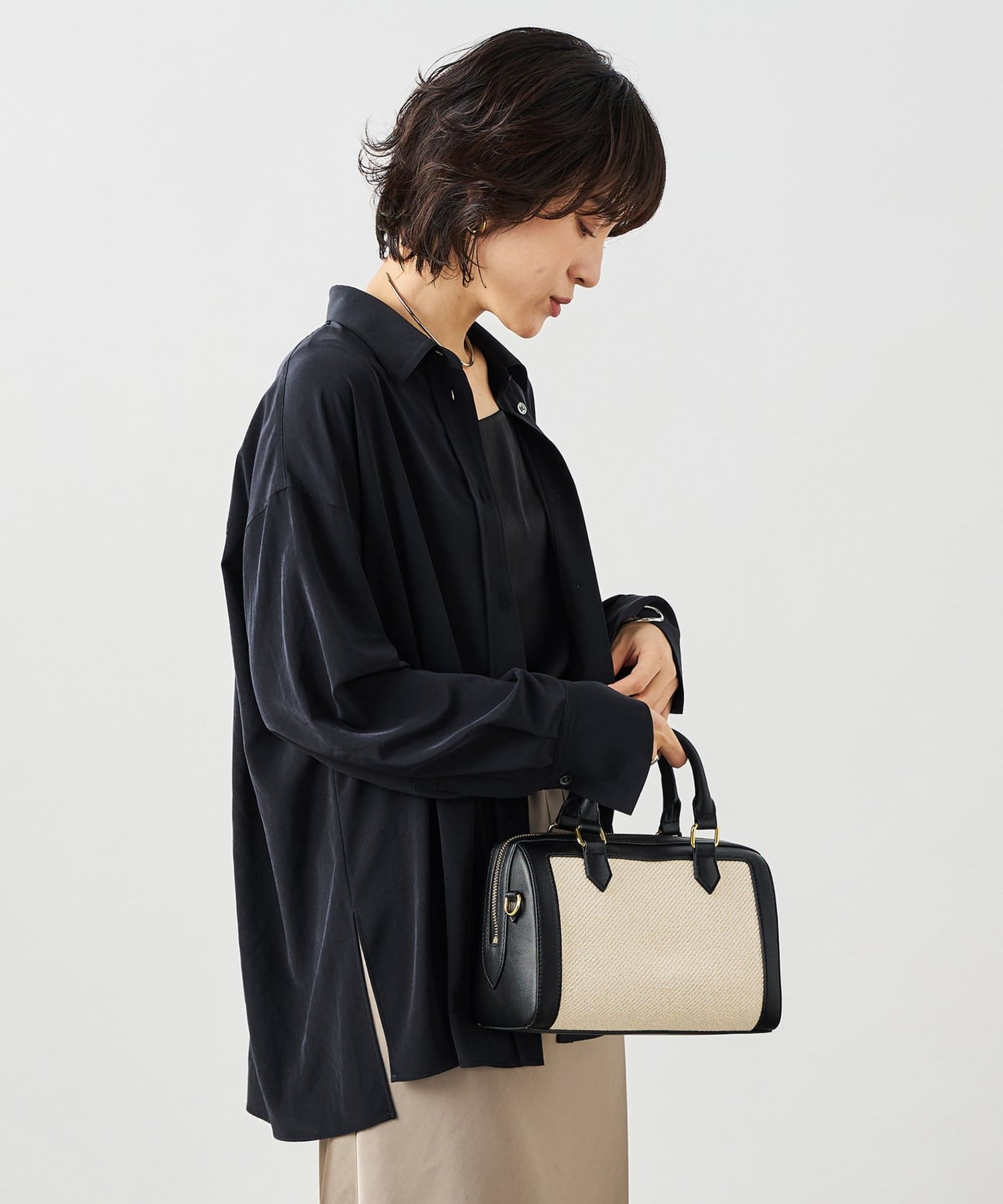 NOLLEY'S(ノーリーズ) ウォッシャブルトリアセドレープシャツ