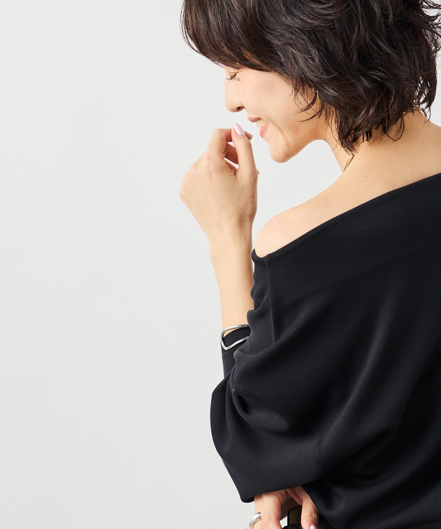 NOLLEY'S(ノーリーズ) 《セットアップ対応》ウォッシャブルボートネックライトダンボールプルオーバー