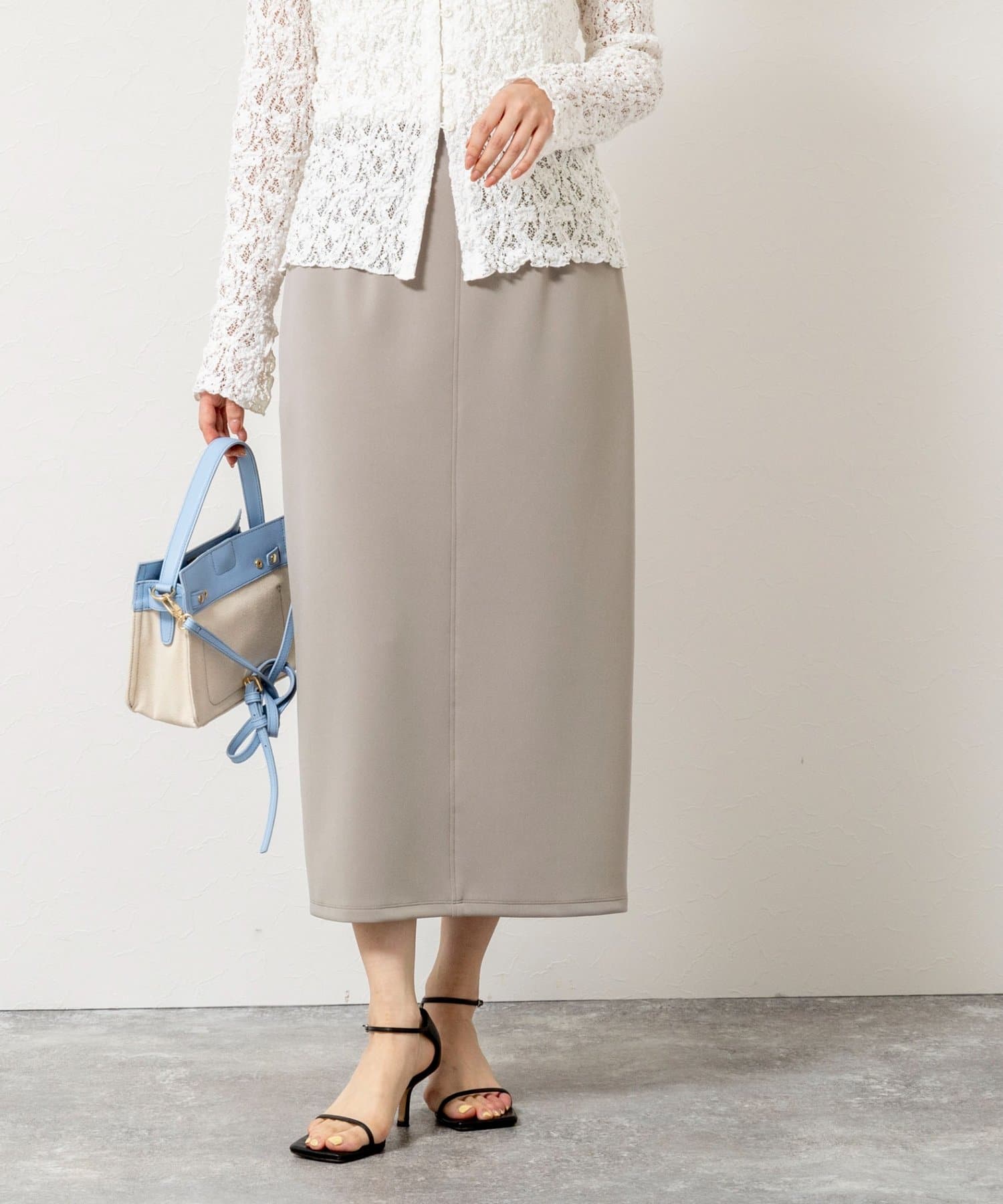 NOLLEY'S(ノーリーズ) 《セットアップ対応》ウォッシャブルライトダンボール2WAYタイトスカート