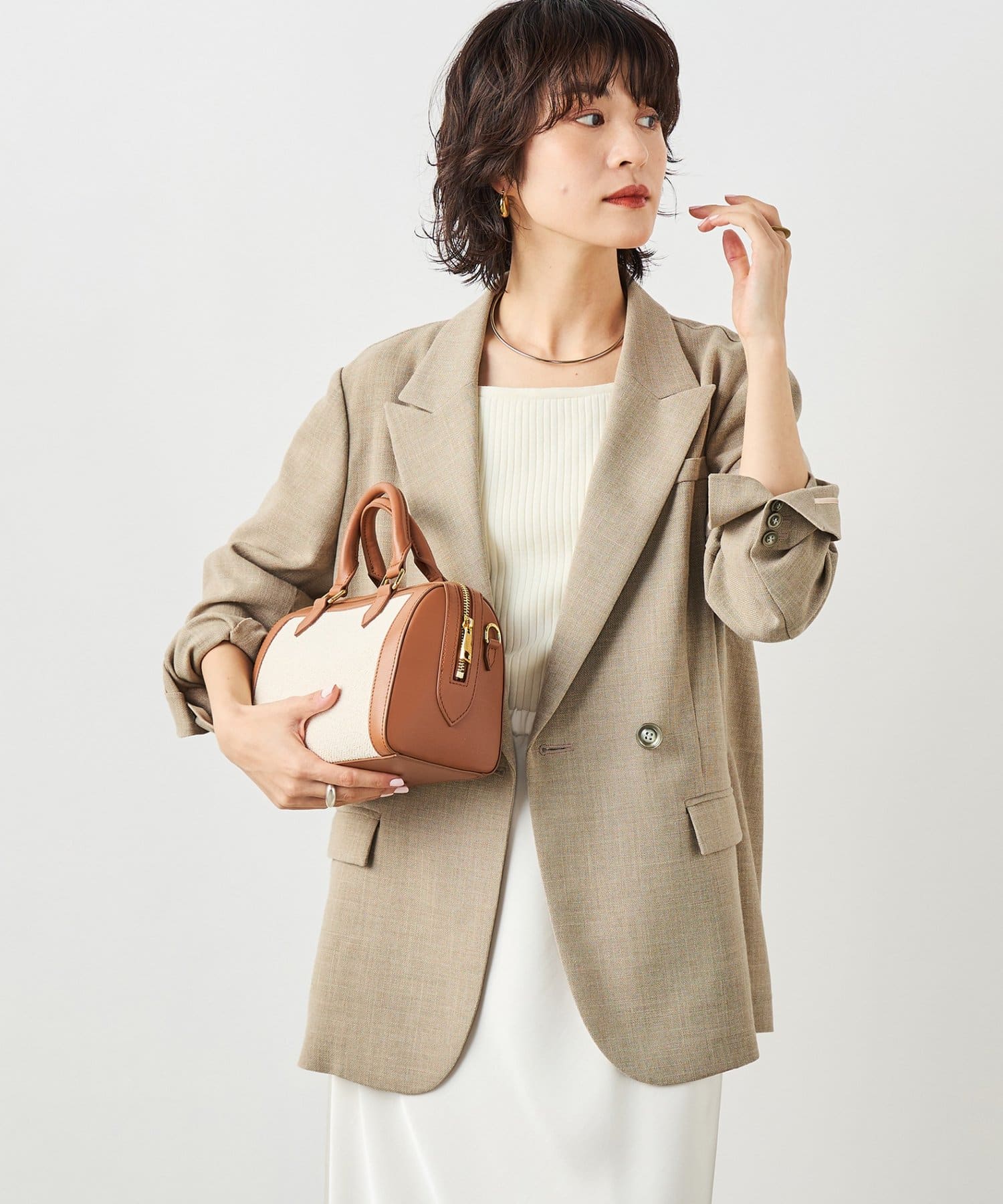 NOLLEY'S(ノーリーズ) ウォッシャブルリネンライクオーバージャケット