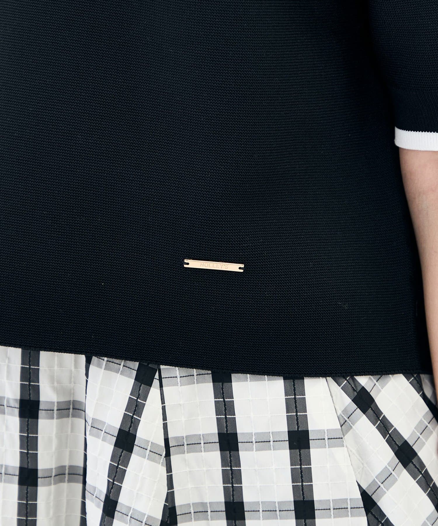 NOLLEY'S(ノーリーズ) 《手洗い可能》ホールガーメントパフスリーブニットＴ