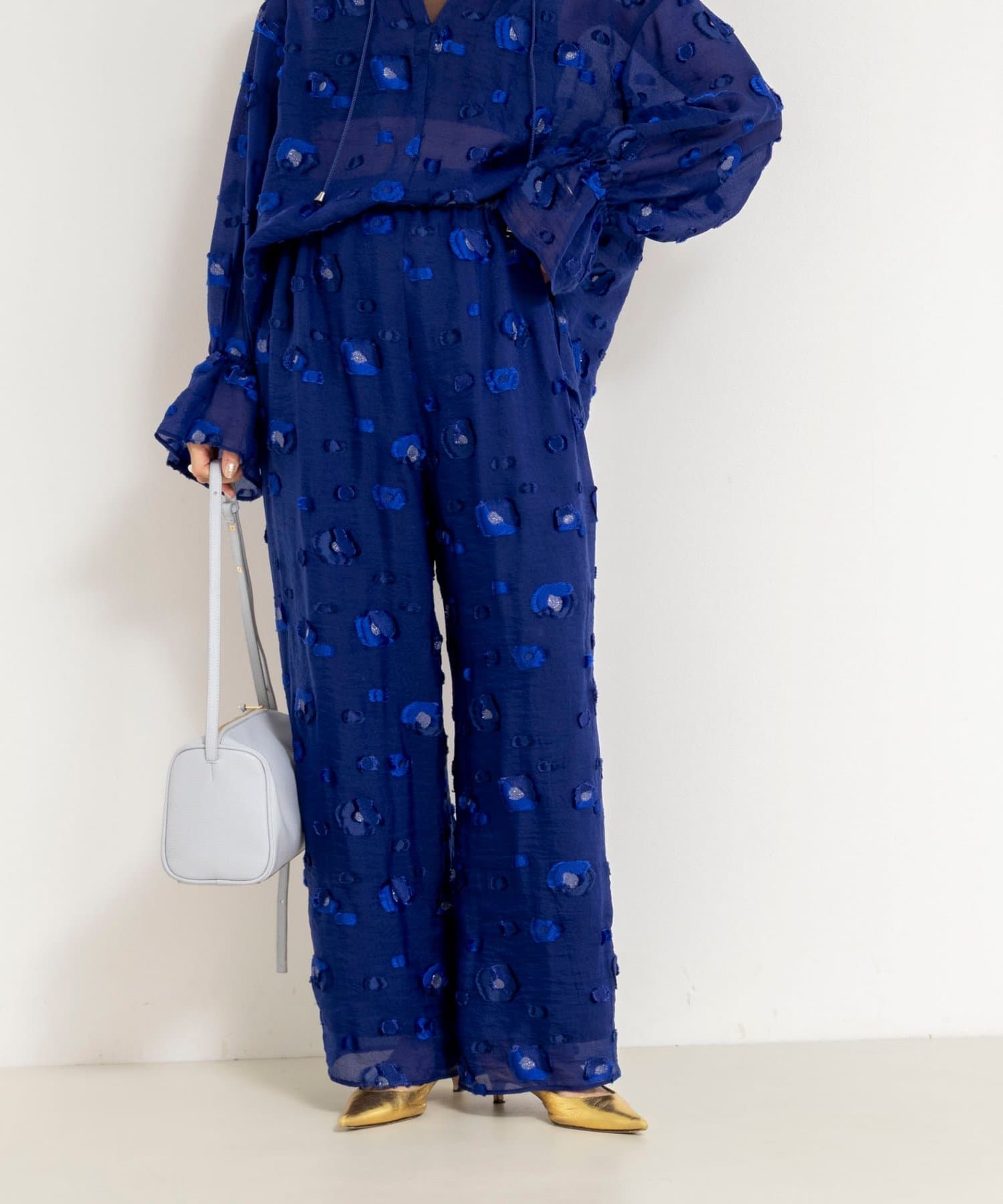 セットアップ対応》【KIRYU】 MIXフラワー柄ジャガードパンツ