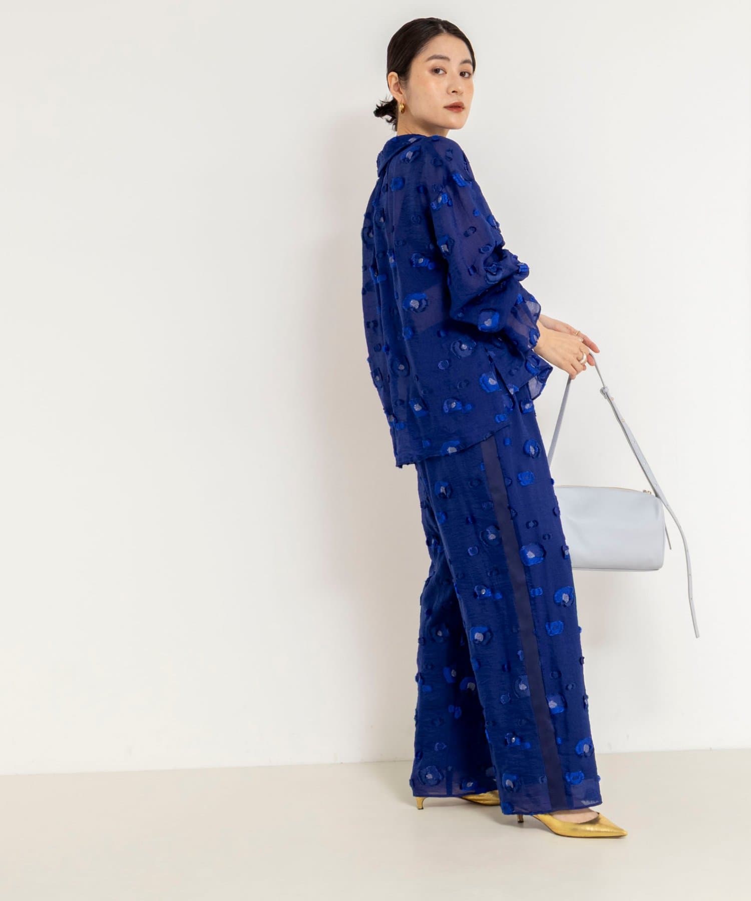 セットアップ対応》【KIRYU】 MIXフラワー柄ジャガードパンツ