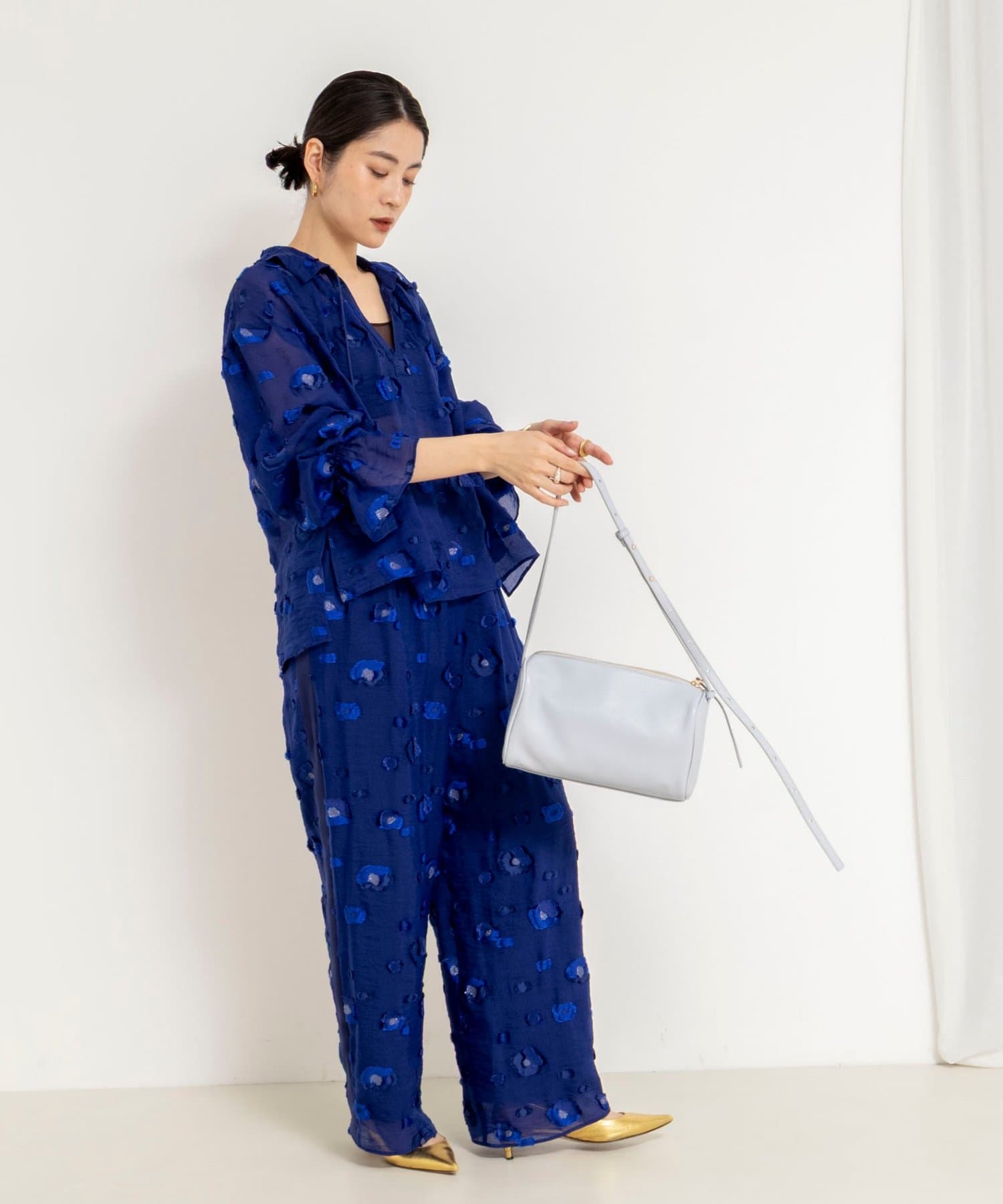 セットアップ対応》【KIRYU】 MIXフラワー柄ジャガードパンツ