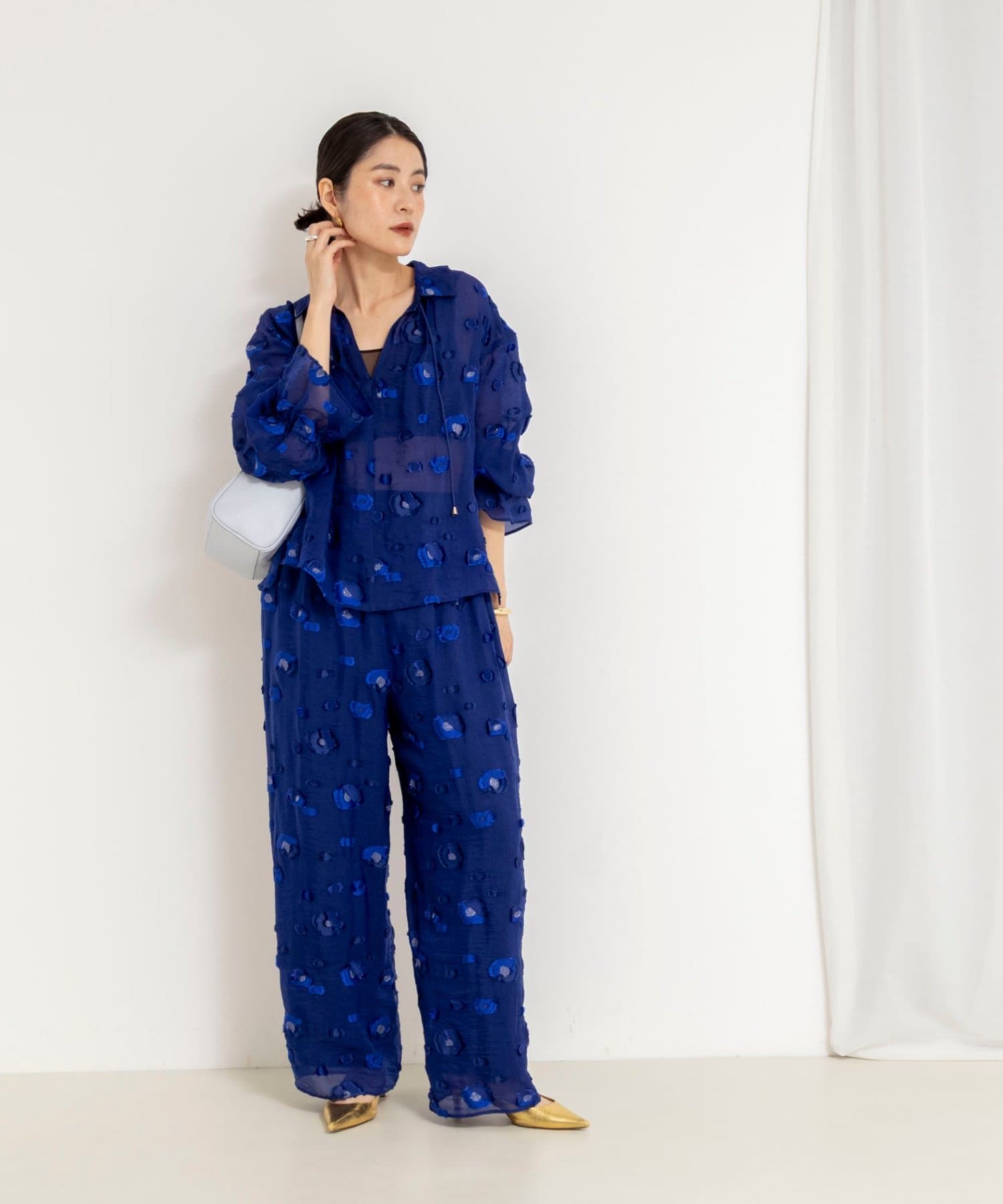 セットアップ対応》【KIRYU】 MIXフラワー柄ジャガードパンツ