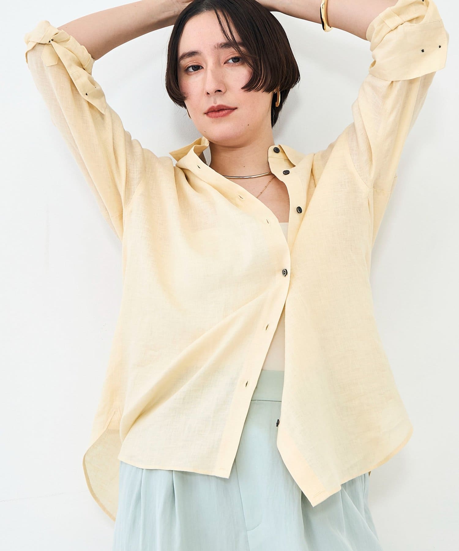 NOLLEY'S(ノーリーズ) MY STANDARD マルチWAYリネンシャツ