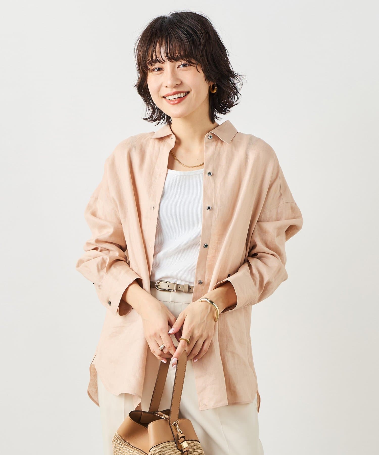 NOLLEY'S(ノーリーズ) MY STANDARD マルチWAYリネンシャツ