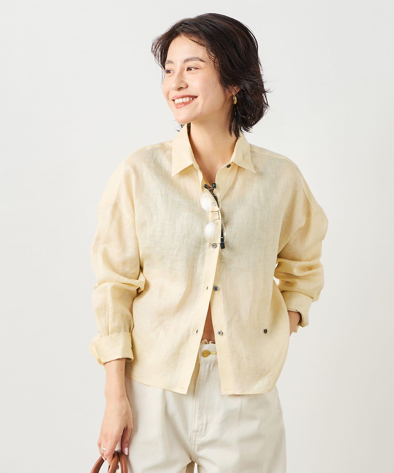 NOLLEY'S(ノーリーズ) MY STANDARD マルチWAYリネンショートシャツ