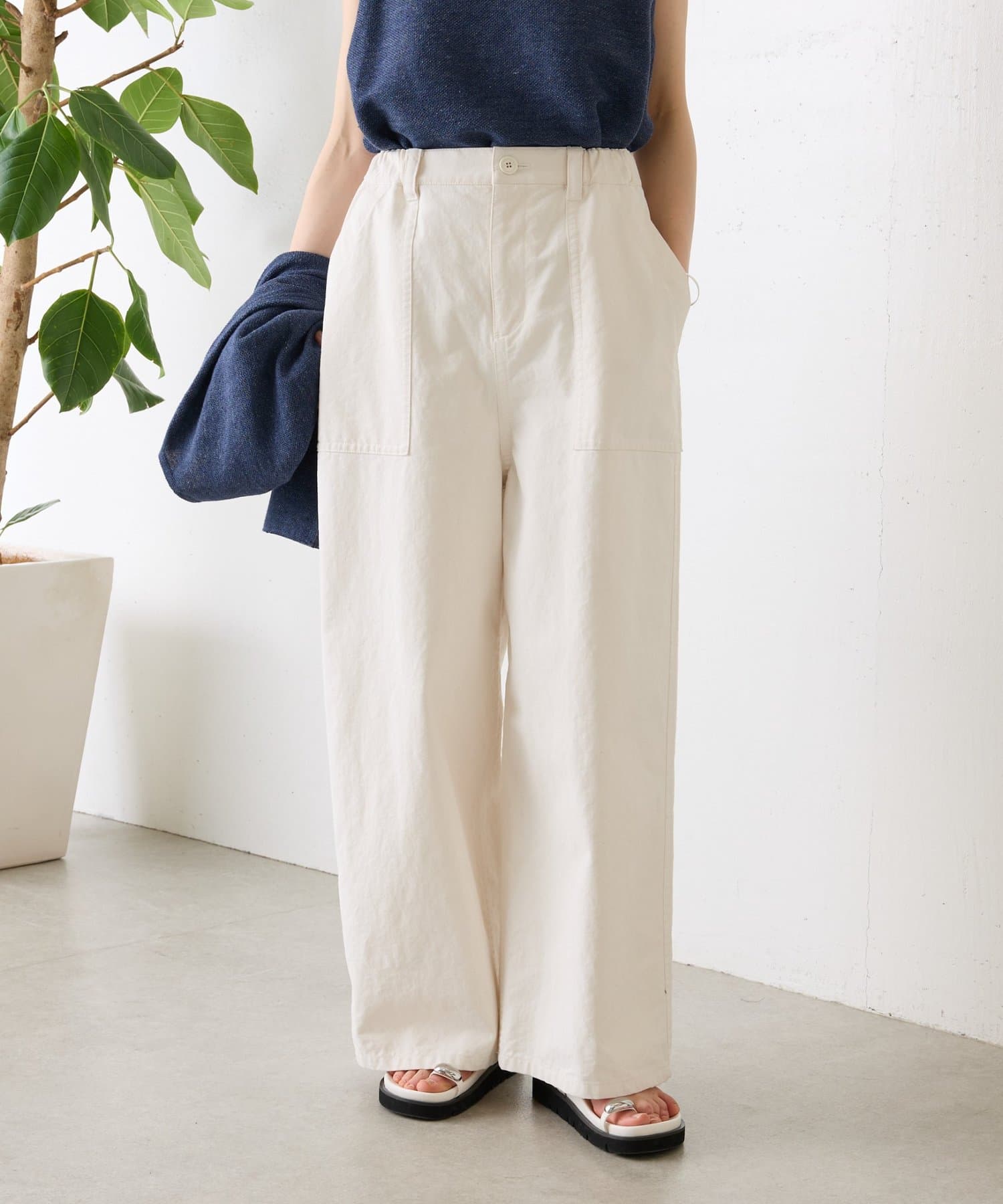 BEARDSLEY(ビアズリー) 《2/12(木)12：00予約開始》ムラ糸ピグメントダイワイドパンツ