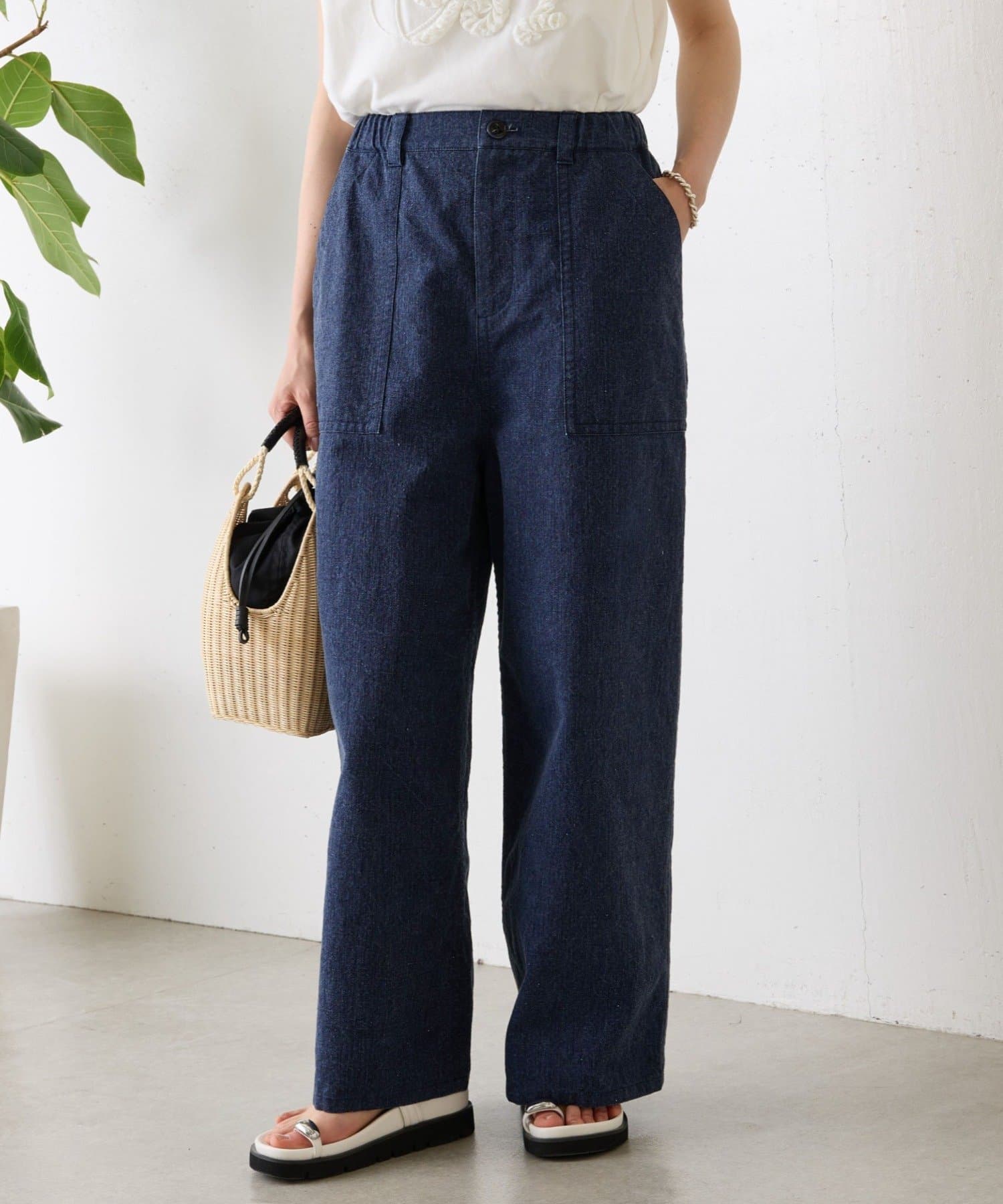 BEARDSLEY(ビアズリー) 《2/12(木)12：00予約開始》ムラ糸ピグメントダイワイドパンツ