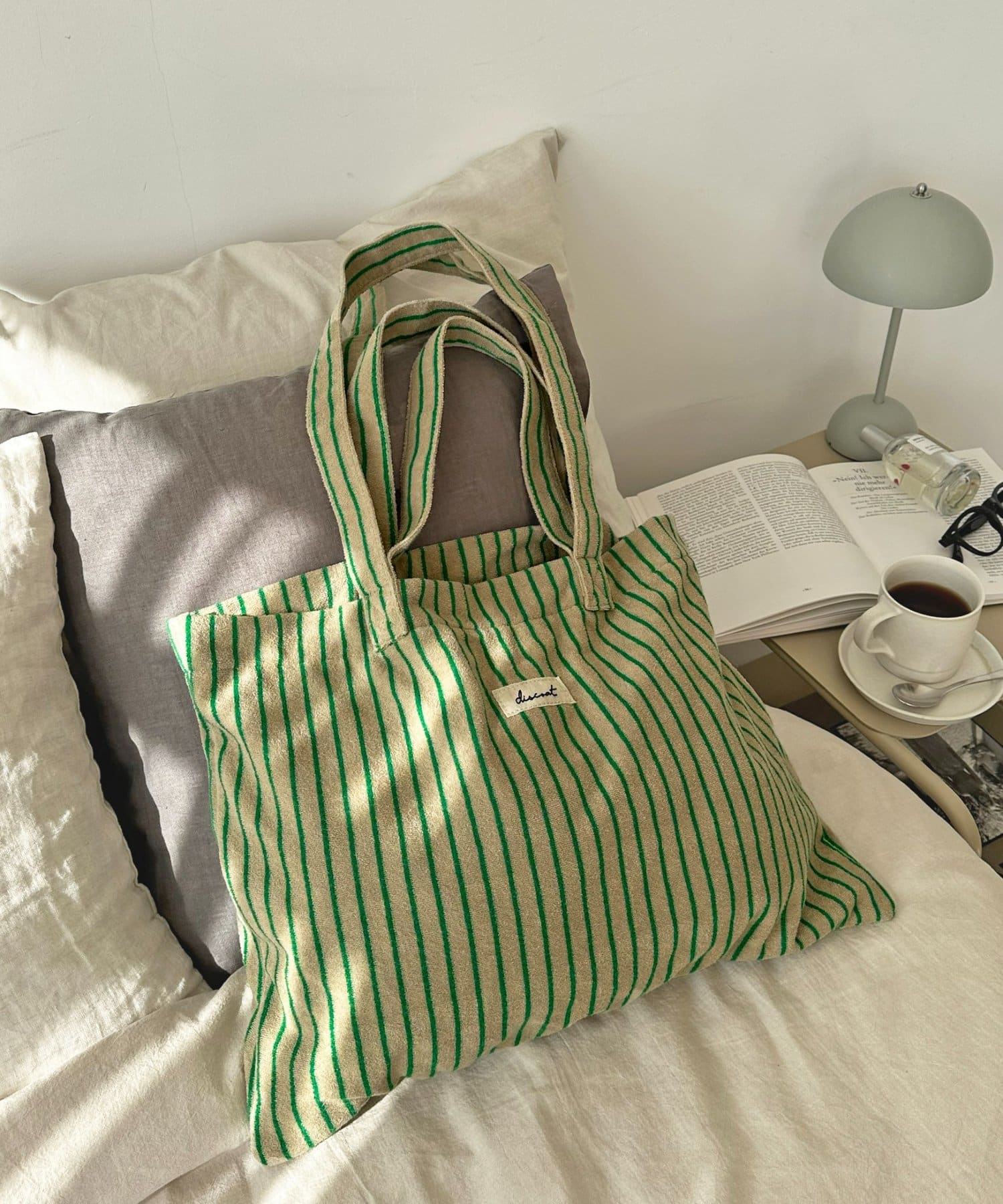 DISCOAT(ディスコート) 【2/26(木)10:00~先行予約】パイルストライプトートバッグ