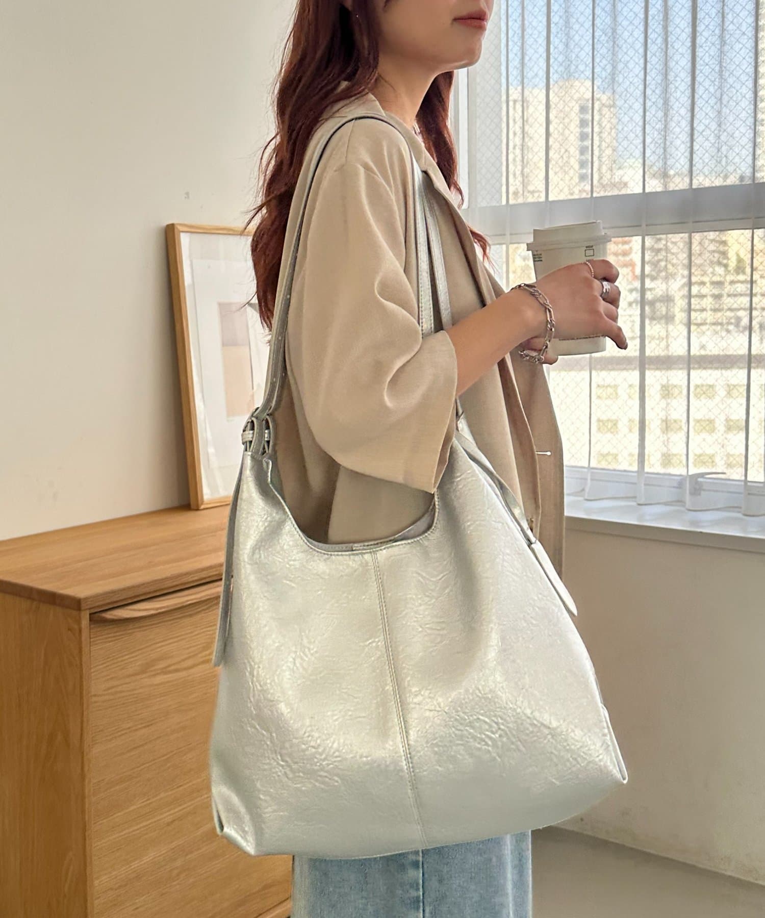 DISCOAT(ディスコート) ロングハンドルショルダートートバッグ