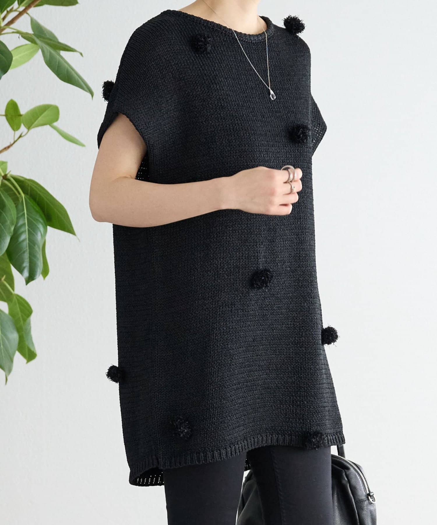 BEARDSLEY(ビアズリー) ポンポンフレンチニットプルオーバー