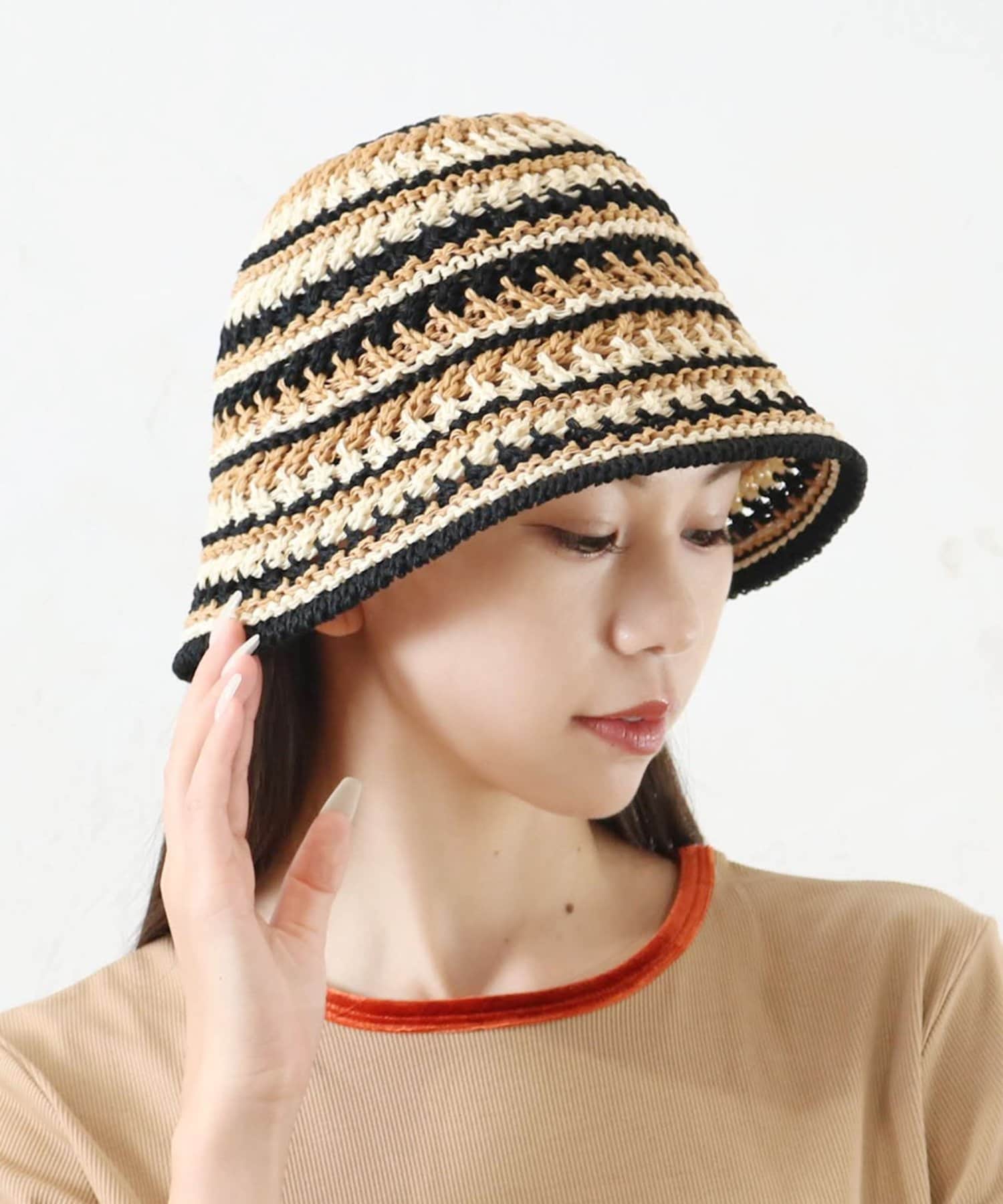 DISCOAT(ディスコート) カラーボーダーハット