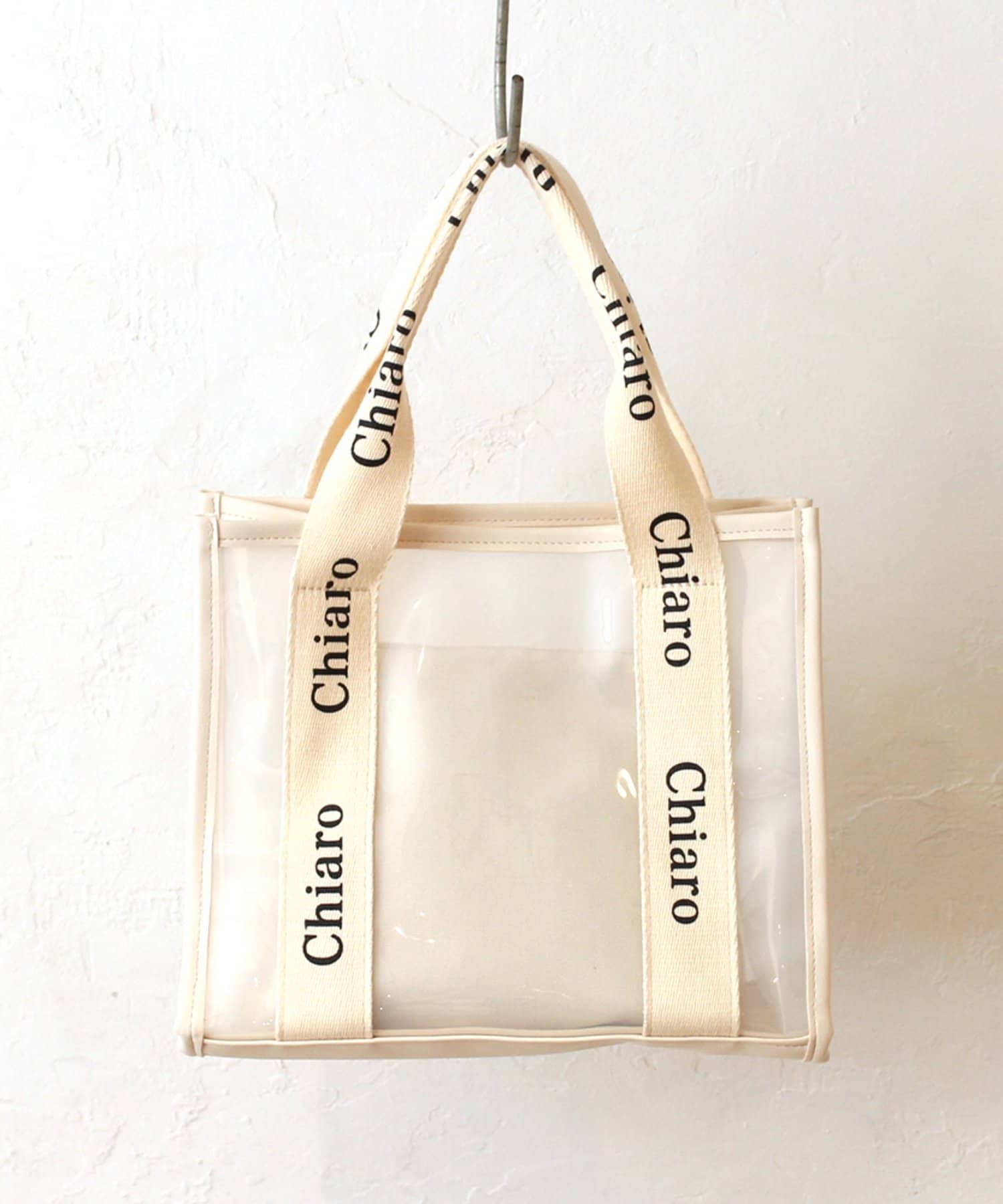 DISCOAT(ディスコート) 【WEB限定】ロゴテープクリアバッグ