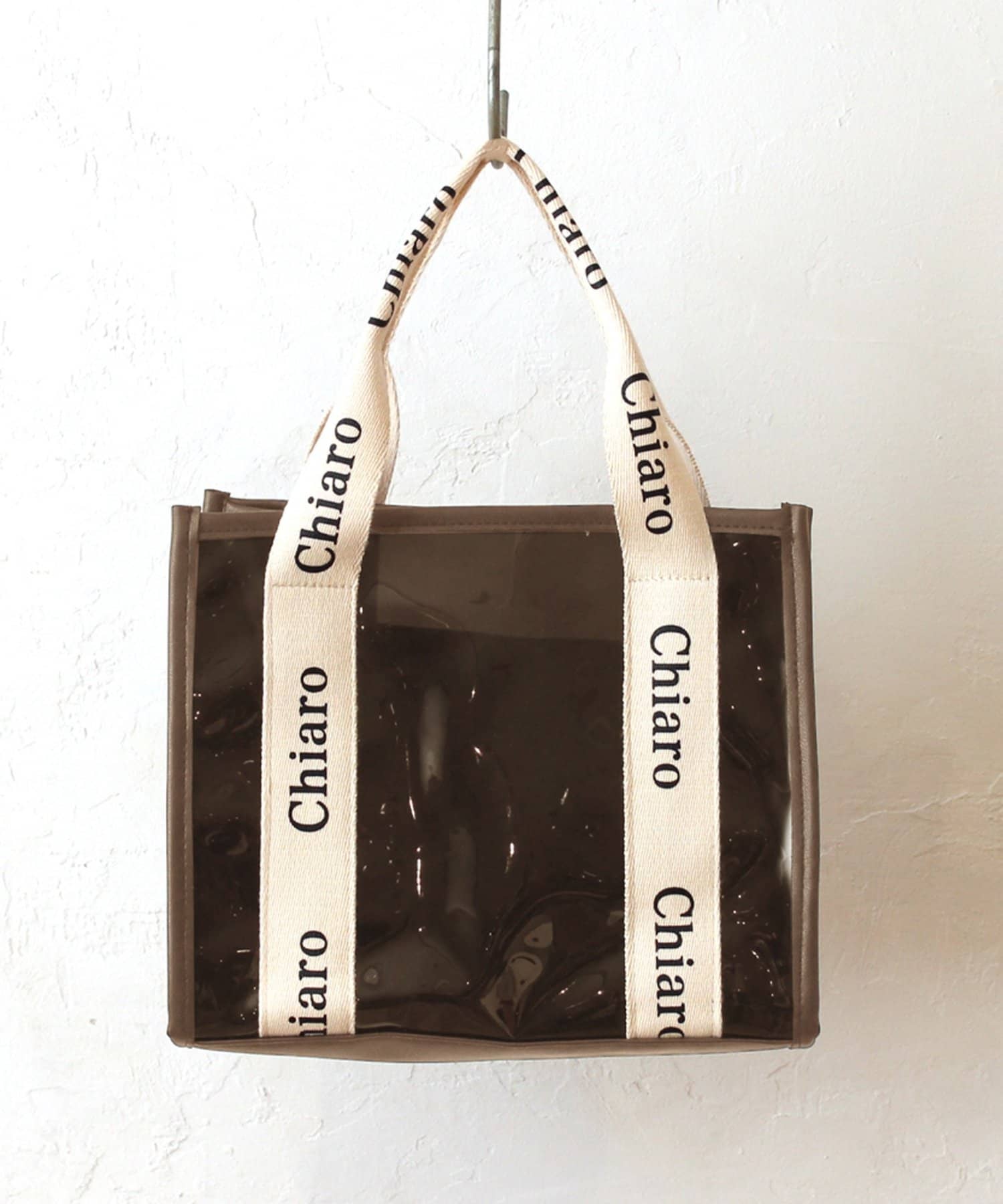 DISCOAT(ディスコート) 【WEB限定】ロゴテープクリアバッグ