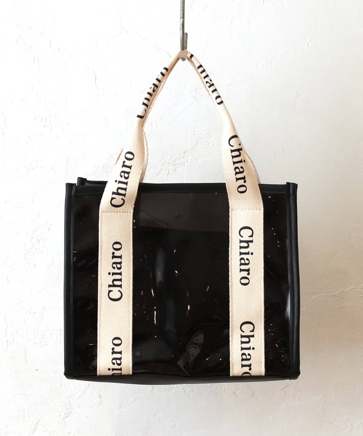 DISCOAT(ディスコート) 【WEB限定】ロゴテープクリアバッグ